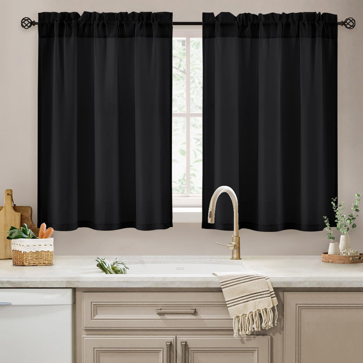 HOMEIDEAS Non-See-Through White Privacy Semi Sheer Curtains 84 Inches Long 2 Panels Set Light Filtering Curtains for Living Room Bedroom Drapes,W52xL84