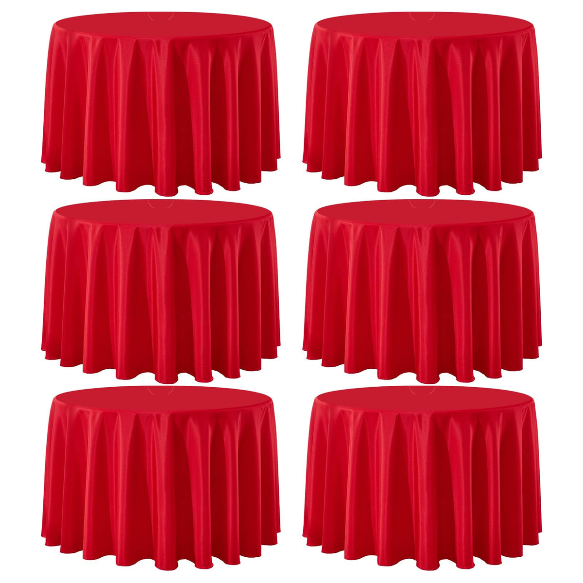 8 Pack Ivory Round Tablecloths 120 Inch for Dining Tables | Washable Decorative Linen Polyester Table Cover for Banquets Buffets Parties and Weddings