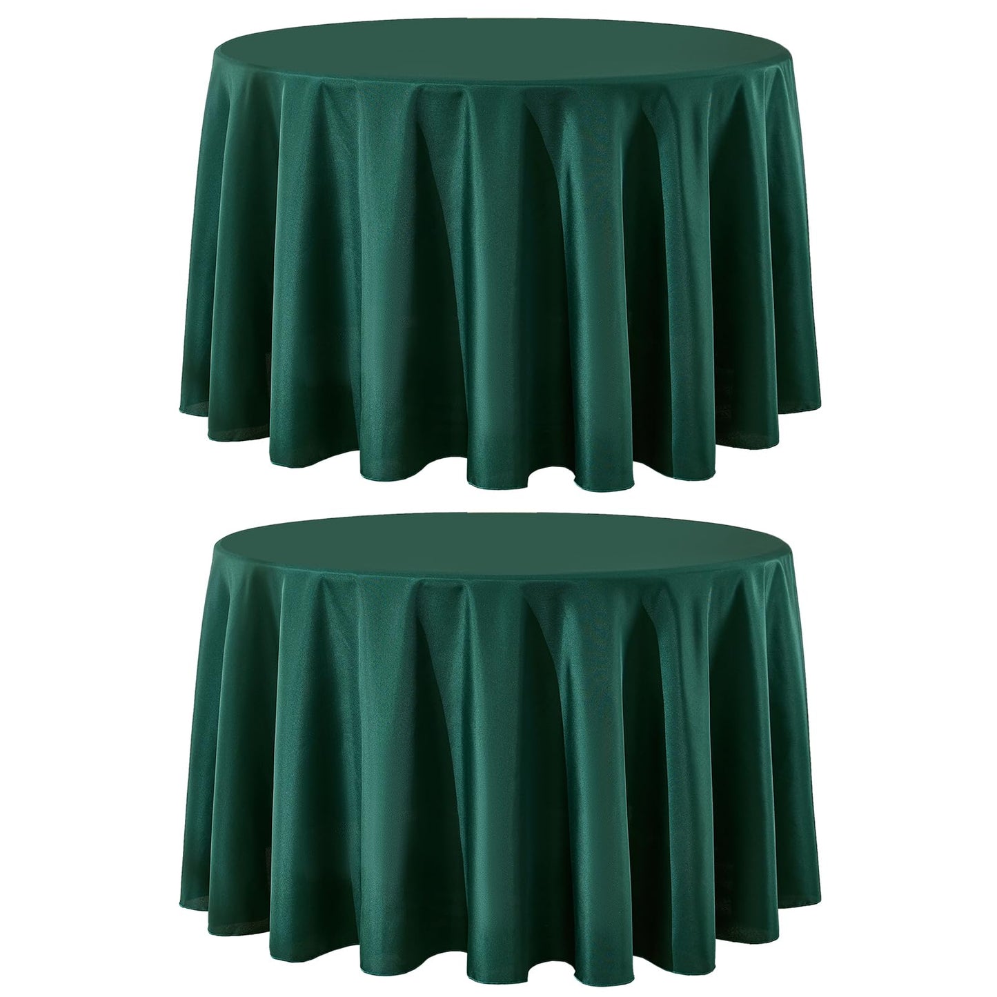 8 Pack Ivory Round Tablecloths 120 Inch for Dining Tables | Washable Decorative Linen Polyester Table Cover for Banquets Buffets Parties and Weddings