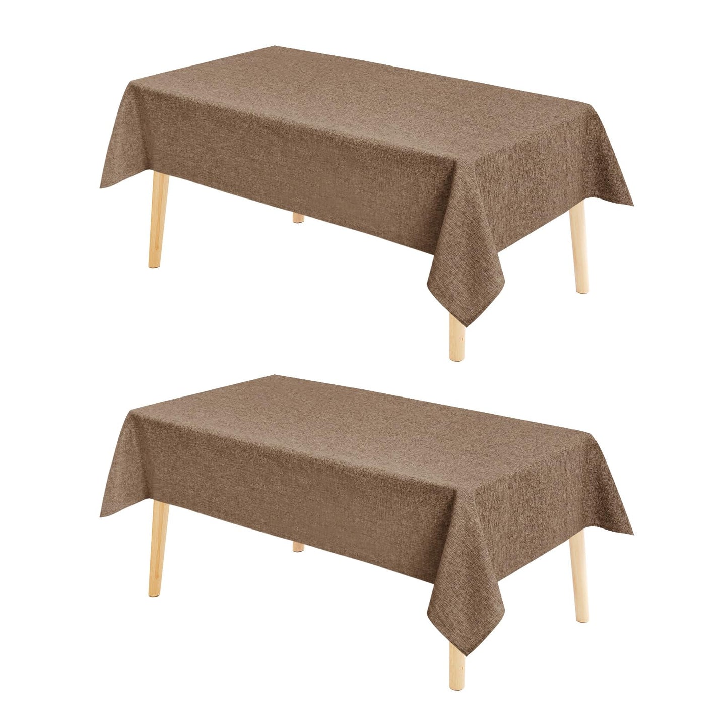 Beige Faux Linen Rectangle Tablecloth 60 x 102 Inch for Dining Room | Linen Texture Table Cover, Wrinkle and Stain Resistant, Durable and Washable Table Cloth for Kitchen Party Home Decor
