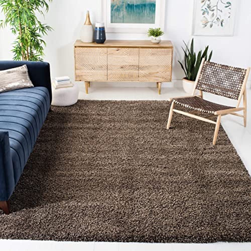 SAFAVIEH California Shag Collection Area Rug - 8' x 10', Ivory, Non-Shedding & Easy to Clean, Ultra Plush Thick Pile, Ideal for Living Room, Bedroom, Dining Space (SG151-1212)