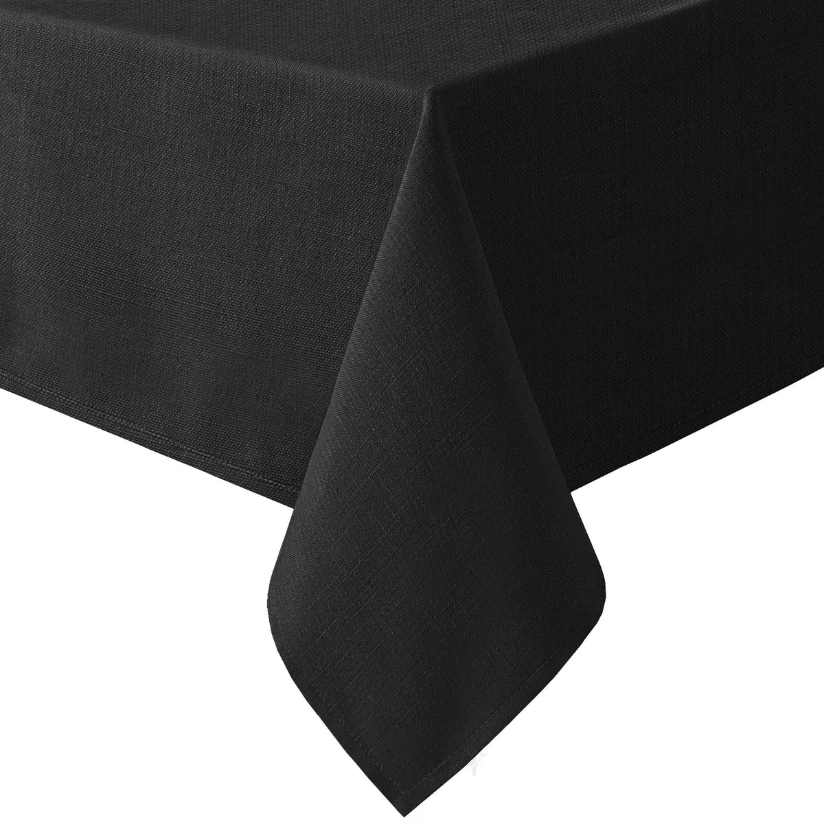 H.VERSAILTEX Linen Textured Table Cloths 60 x 120 Inch Premium Solid Tablecloth Spill-Proof Waterproof Table Cover for Dining Buffet Feature Extra Soft and Thick Fabric Wrinkle Free, Taupe