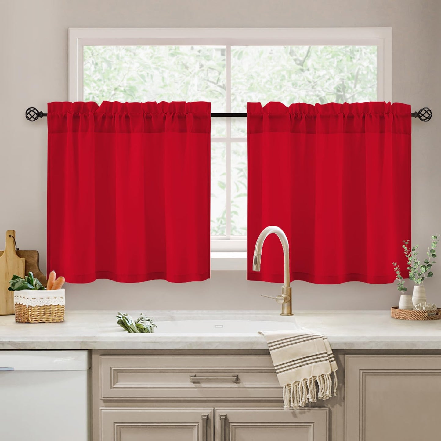 HOMEIDEAS Non-See-Through White Privacy Semi Sheer Curtains 84 Inches Long 2 Panels Set Light Filtering Curtains for Living Room Bedroom Drapes,W52xL84