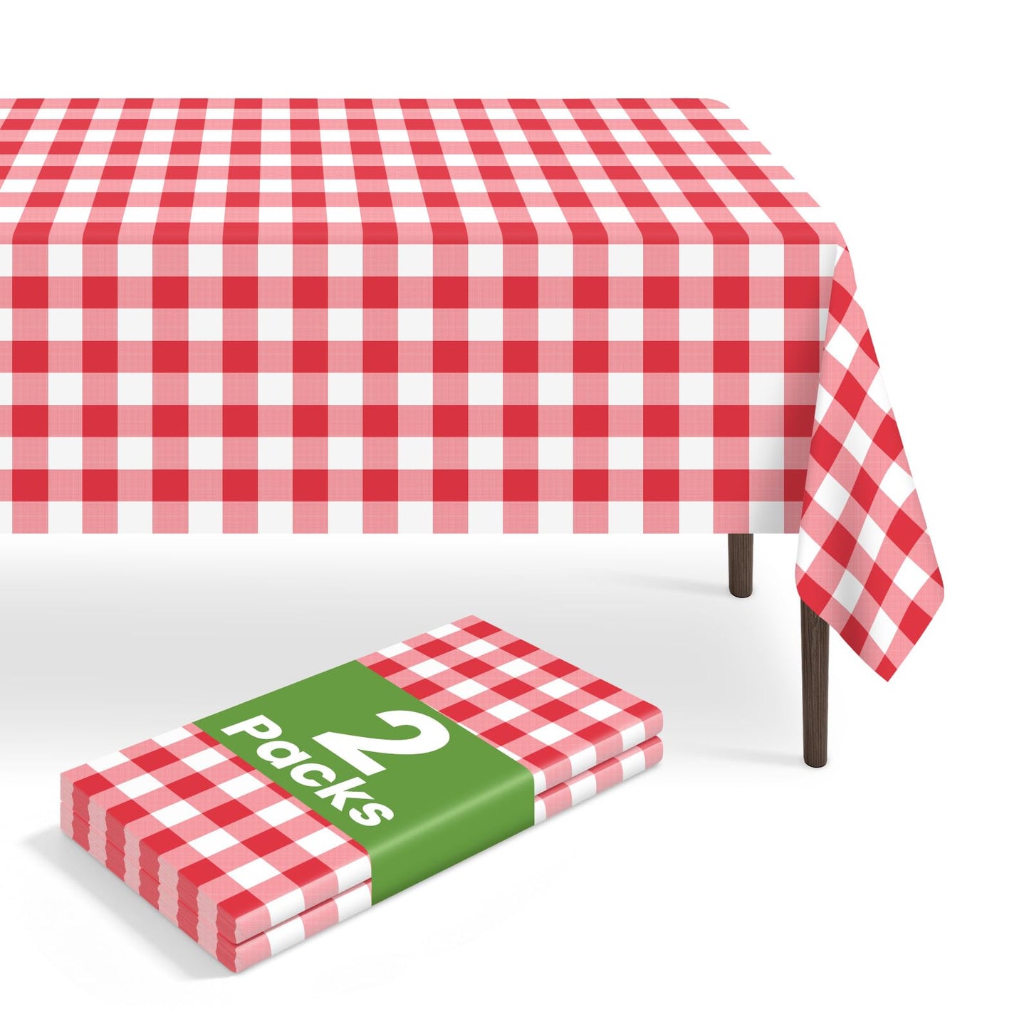 6 Pack Blue and White Checkered Tablecloth, Blue Plastic Table Cloths for Parties Disposable, 54 x 108 inch Waterproof Blue Gingham Camping Tablecloth for Birthday, Party, Picnic