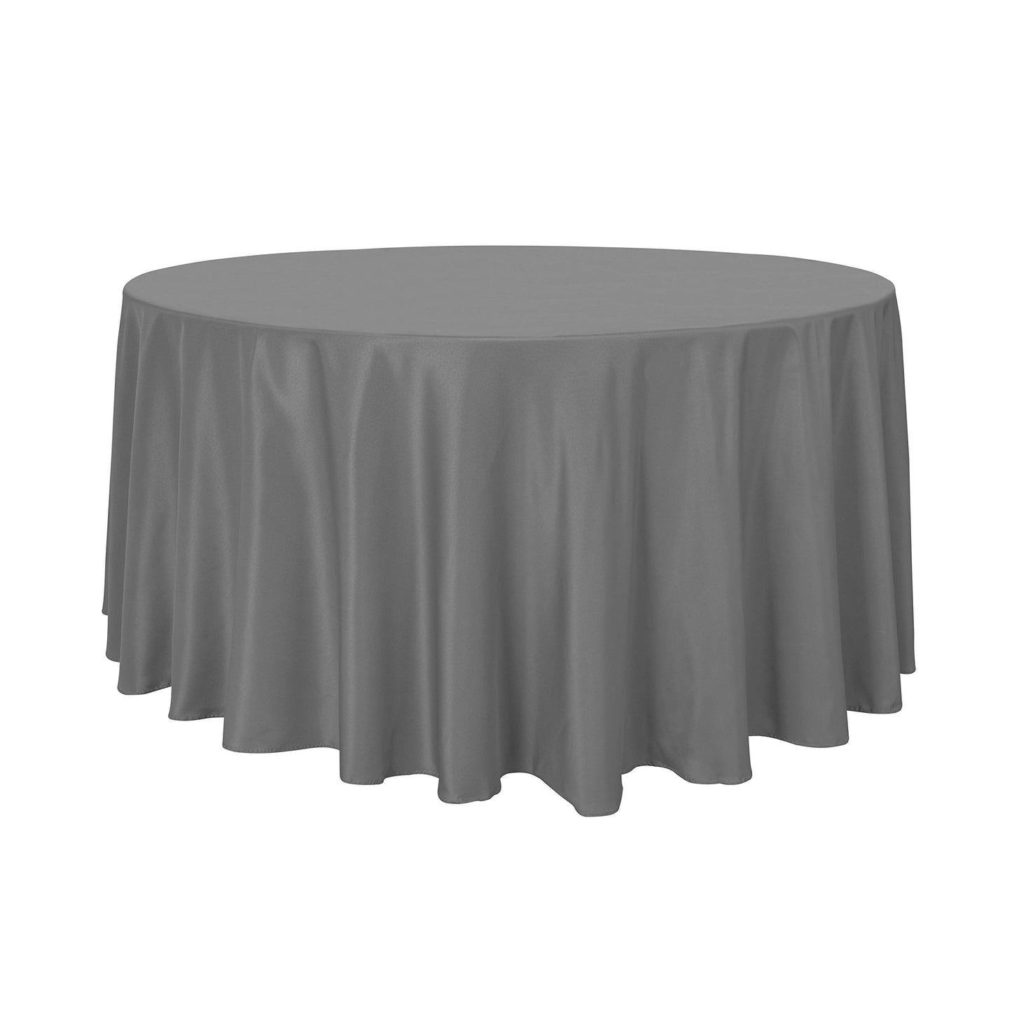 sancua White Round Tablecloth 60 Inch Diameter for 20-48 Inch Tables | Water Resistant Spill Proof, Washable Polyester Cloth Decorative Fabric Cover, For Dining, Buffet Parties and Camping