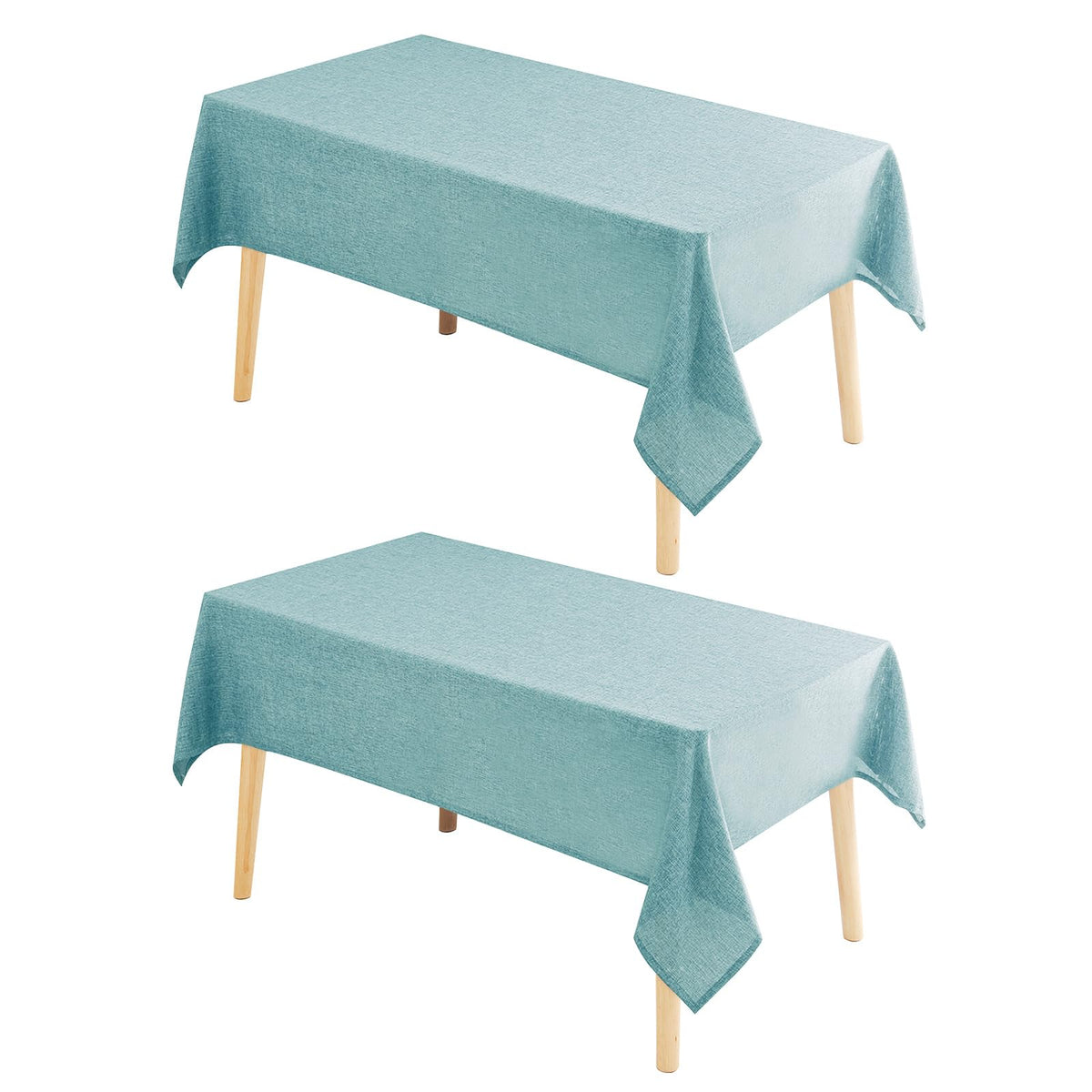 Beige Faux Linen Rectangle Tablecloth 60 x 102 Inch for Dining Room | Linen Texture Table Cover, Wrinkle and Stain Resistant, Durable and Washable Table Cloth for Kitchen Party Home Decor