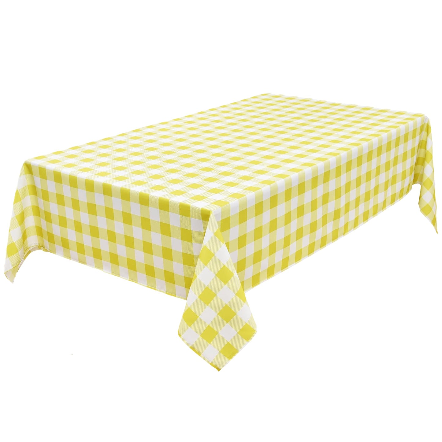 Waterproof Checkered Tablecloth Fabric - Rectangle 58x84 Inch Classic Gingham Buffalo Plaid Table Cloth for Indoor/Outdoor Use - Washable Table Cover for Kitchen, BBQs, and Parties