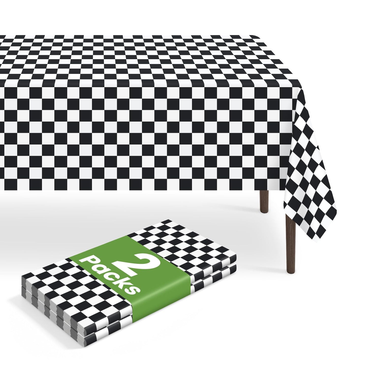 6 Pack Blue and White Checkered Tablecloth, Blue Plastic Table Cloths for Parties Disposable, 54 x 108 inch Waterproof Blue Gingham Camping Tablecloth for Birthday, Party, Picnic