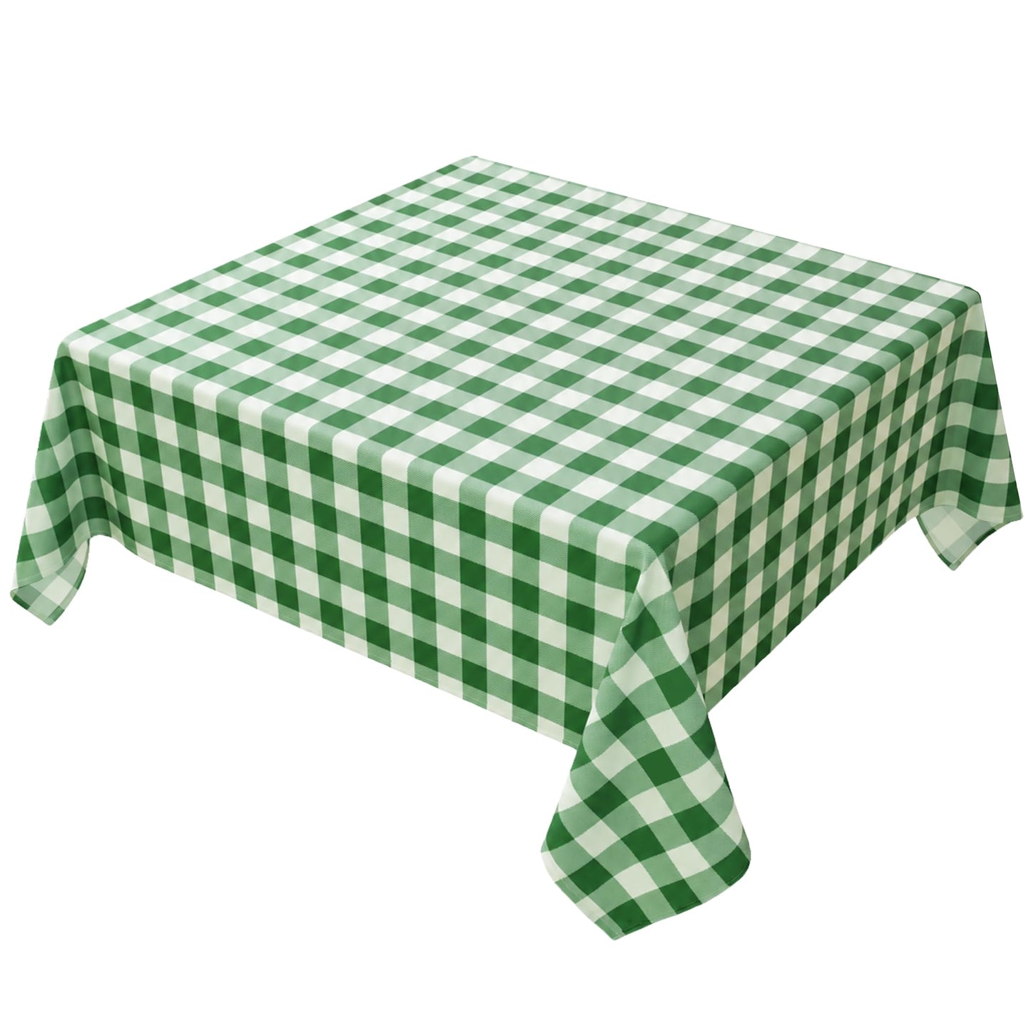 Waterproof Checkered Tablecloth Fabric - Rectangle 58x84 Inch Classic Gingham Buffalo Plaid Table Cloth for Indoor/Outdoor Use - Washable Table Cover for Kitchen, BBQs, and Parties