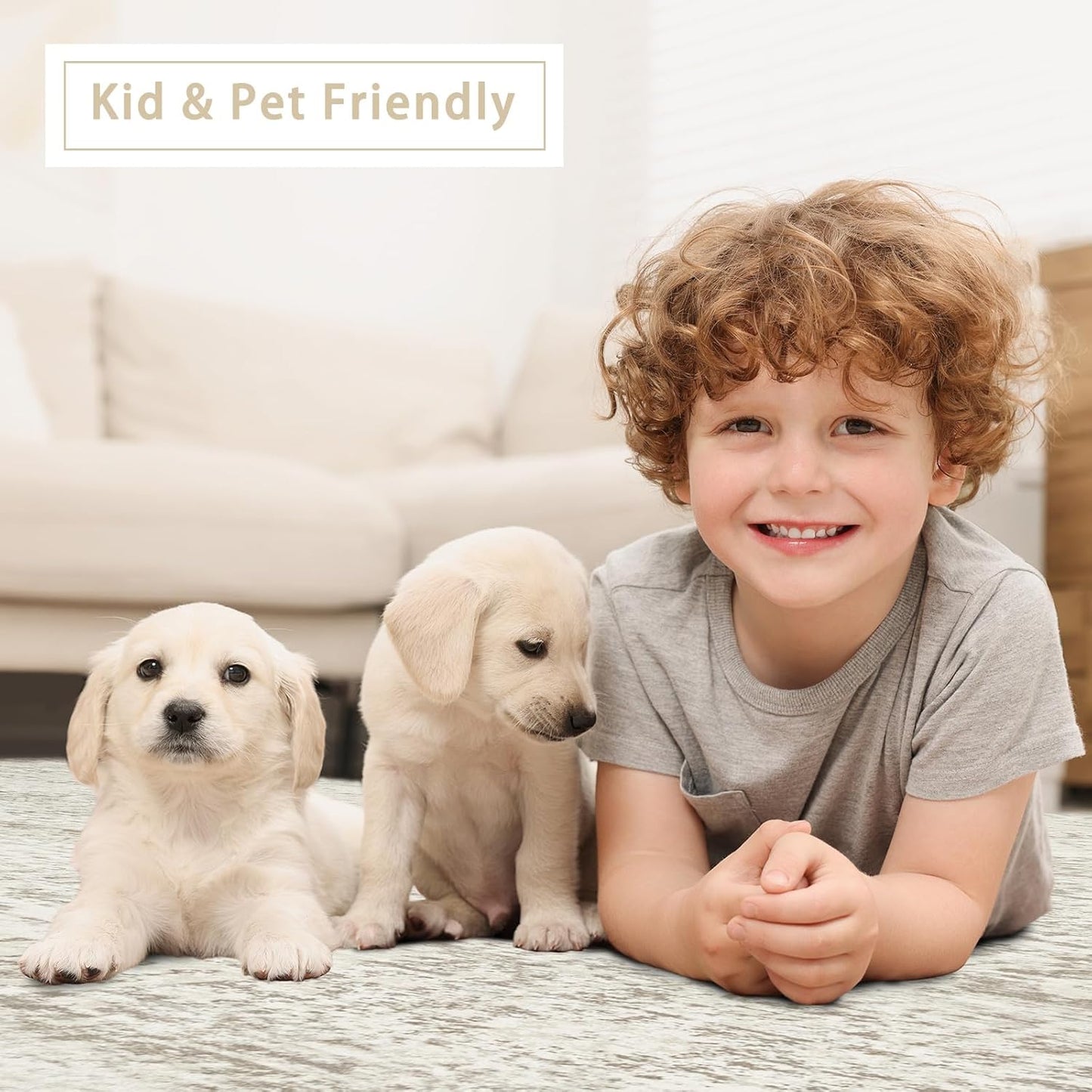 Washable Rugs 8x10 Area Rugs for Living Room,Bedroom,Dining Room Carpet | Ultra Soft Faux Wool,Kids & Pet Friendly,Machine Washable,Non-Slip & Non-Shedding,Large Vintage Low Pile Rug for Home Office