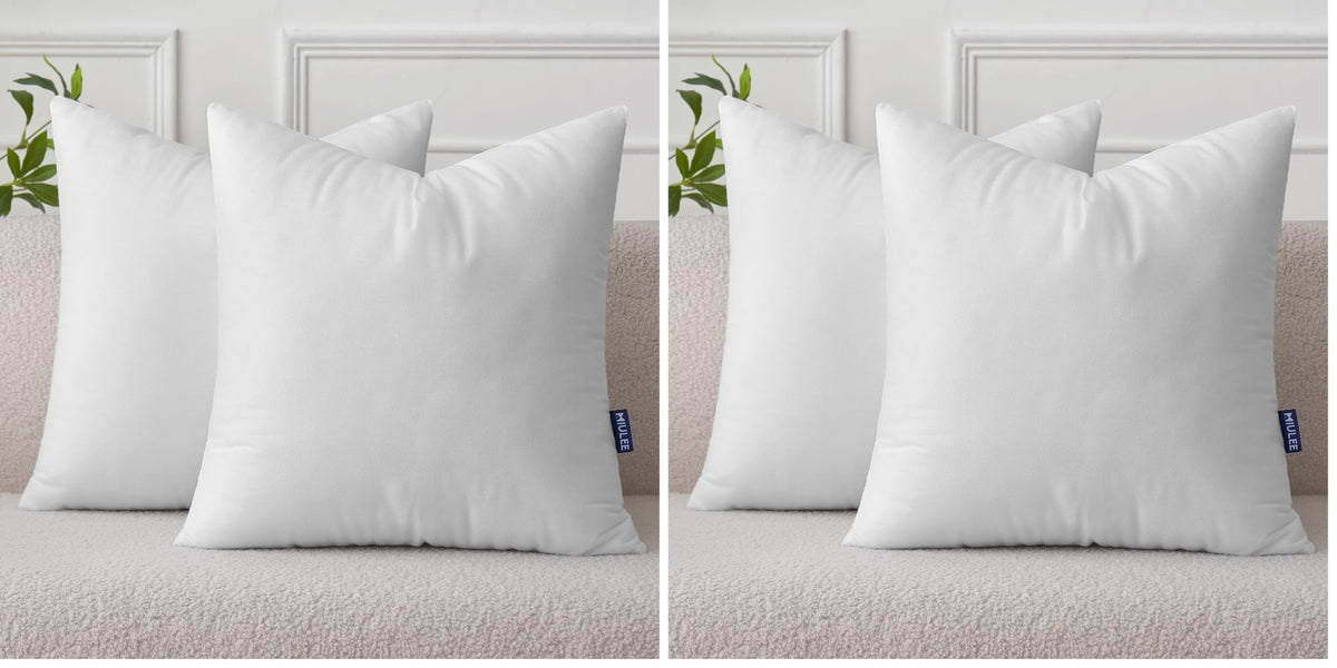 MIULEE Pillow Insert 12x20 Inch Decorative Rectangle Throw Pillow Insert | Premium Fluffy Pillow Forms Sham Stuffer for Sofa Couch Living Room