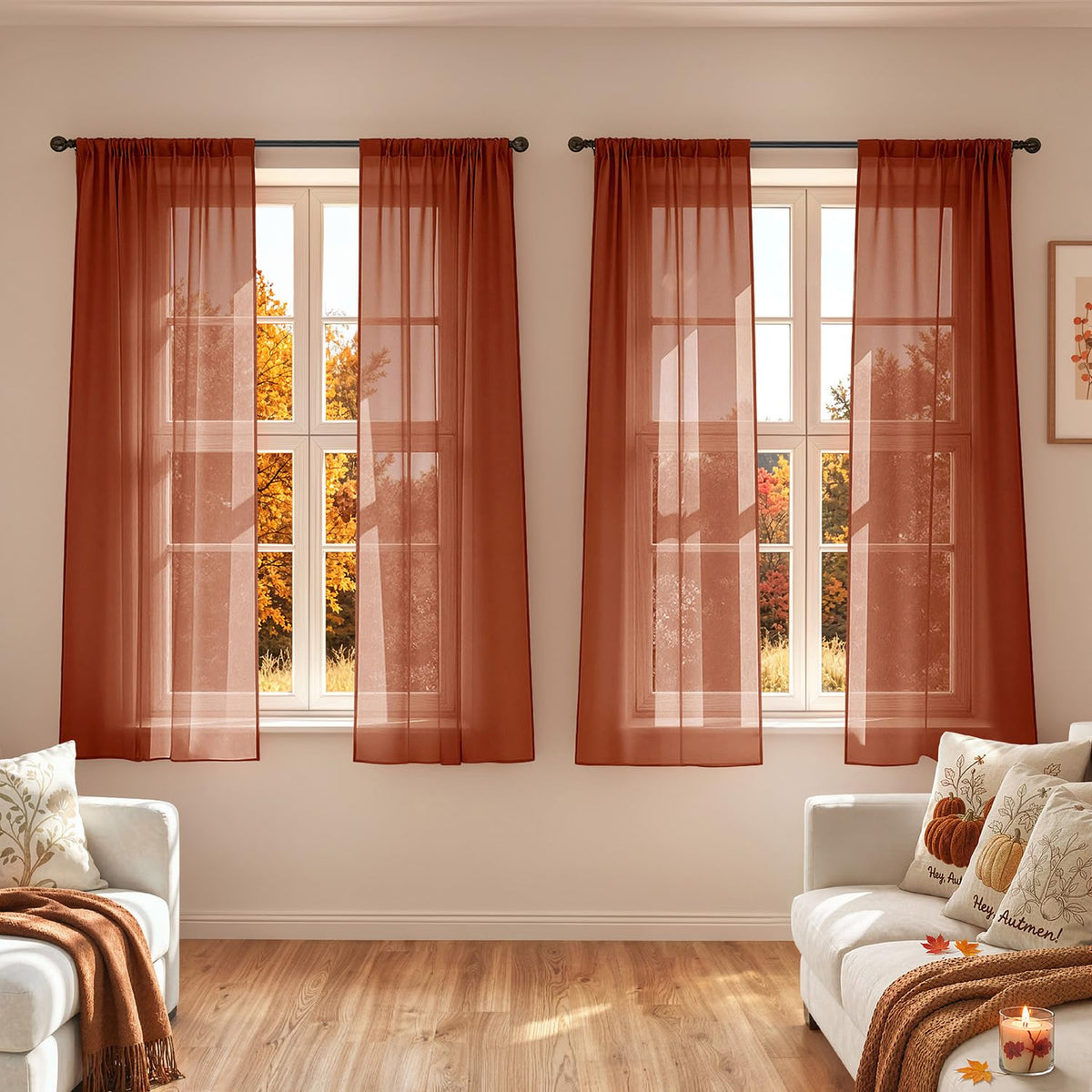 MIULEE Black Sheer Curtains 84 Inches Long 4 Panels 42 x 84 Inches | Light Filtering, Rod Pocket, Voile Drapes, Living Room, Bedroom, Window Treatments