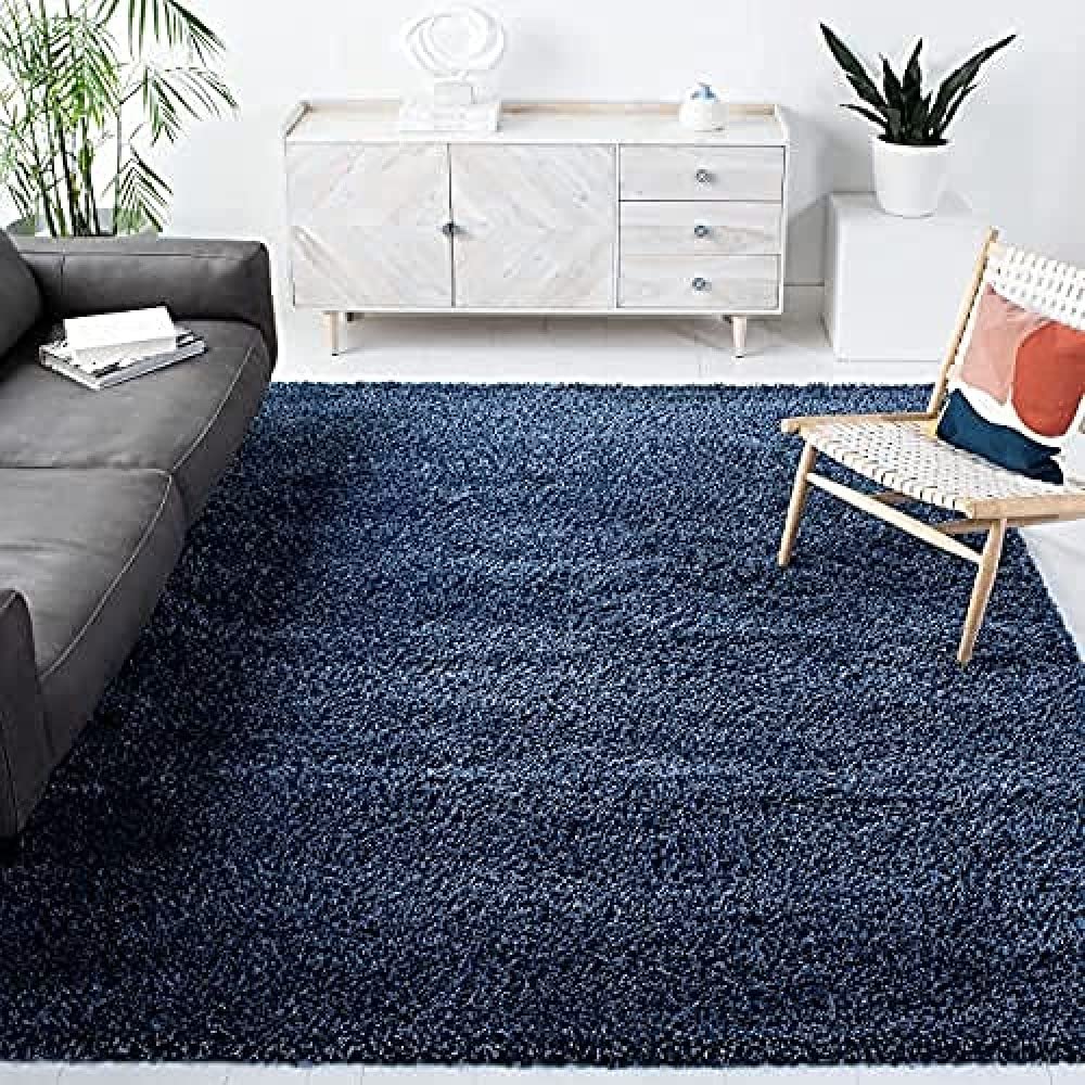SAFAVIEH California Shag Collection Area Rug - 8' x 10', Ivory, Non-Shedding & Easy to Clean, Ultra Plush Thick Pile, Ideal for Living Room, Bedroom, Dining Space (SG151-1212)