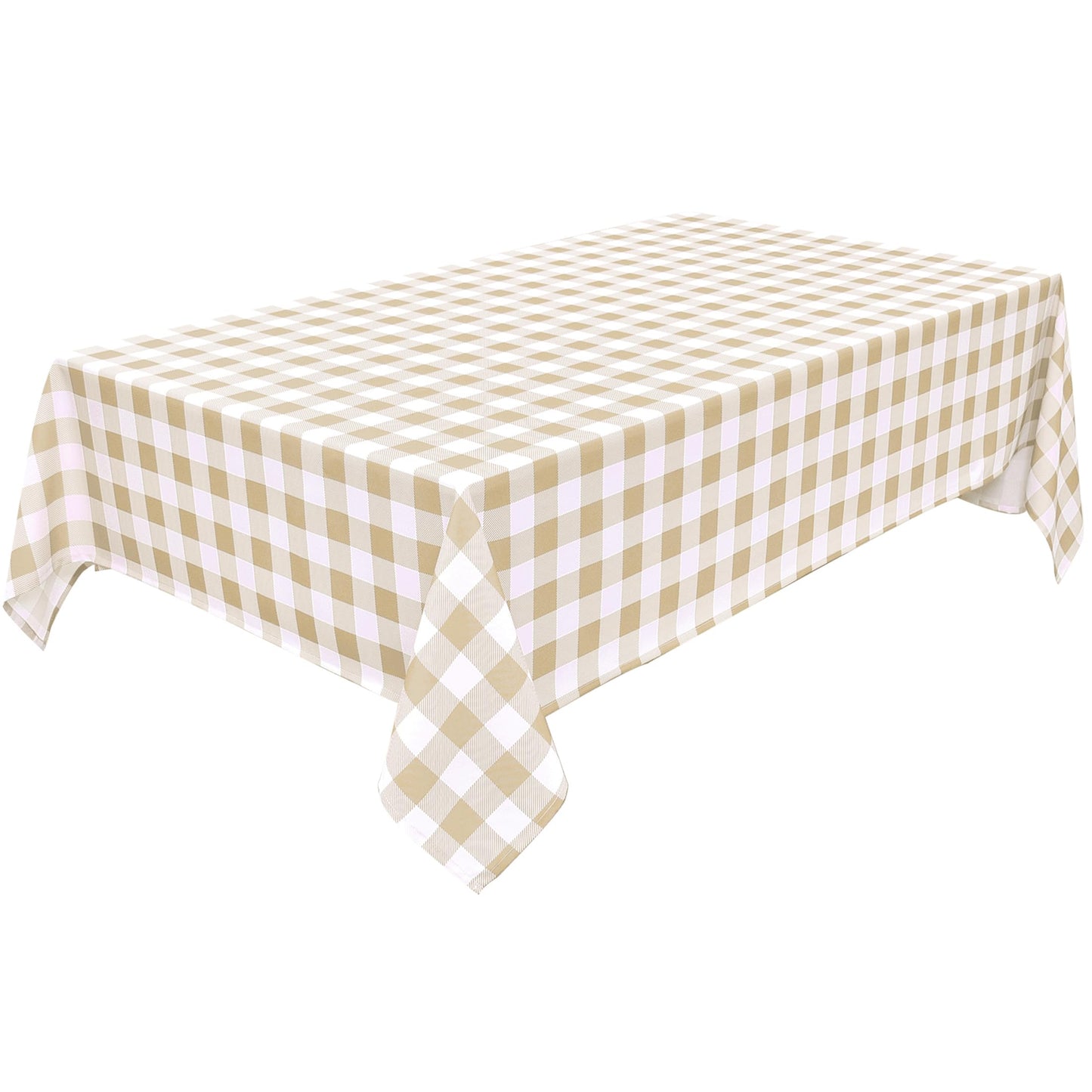 Waterproof Checkered Tablecloth Fabric - Rectangle 58x84 Inch Classic Gingham Buffalo Plaid Table Cloth for Indoor/Outdoor Use - Washable Table Cover for Kitchen, BBQs, and Parties