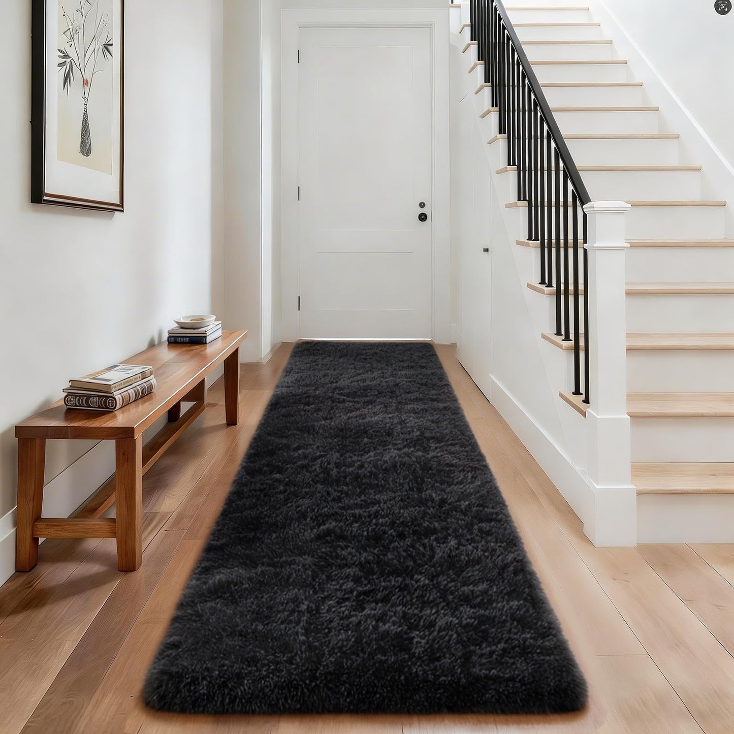 Ophanie 8x10 Area Rugs for Living Room, Washable Non-Slip Fluffy Soft Large Shag Bedroom Carpet, Ivory Big Indoor Nursery Rug, Carpets for Boy and Girls Room Dorm Decor with Over 99 pcs Pile fibers