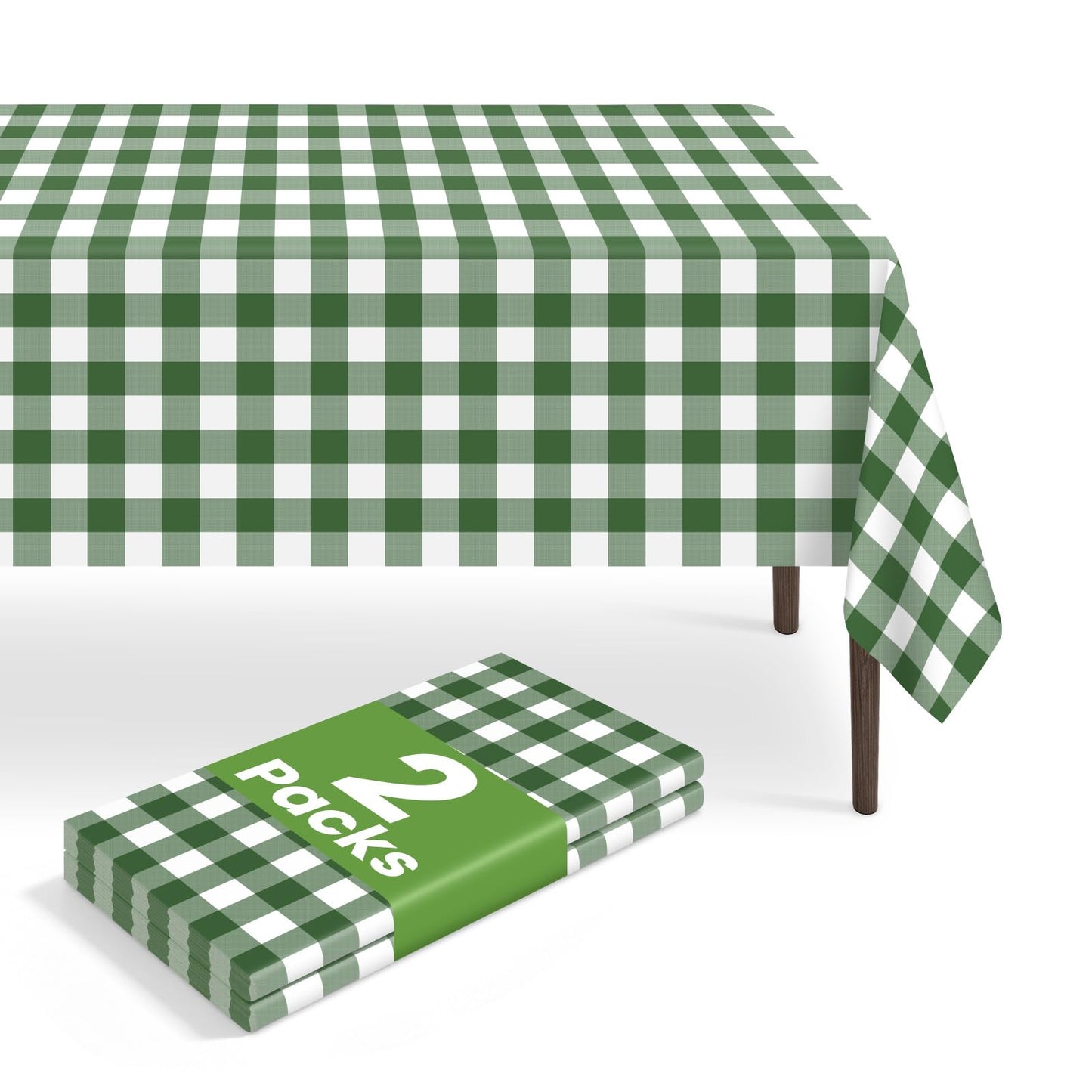 6 Pack Blue and White Checkered Tablecloth, Blue Plastic Table Cloths for Parties Disposable, 54 x 108 inch Waterproof Blue Gingham Camping Tablecloth for Birthday, Party, Picnic