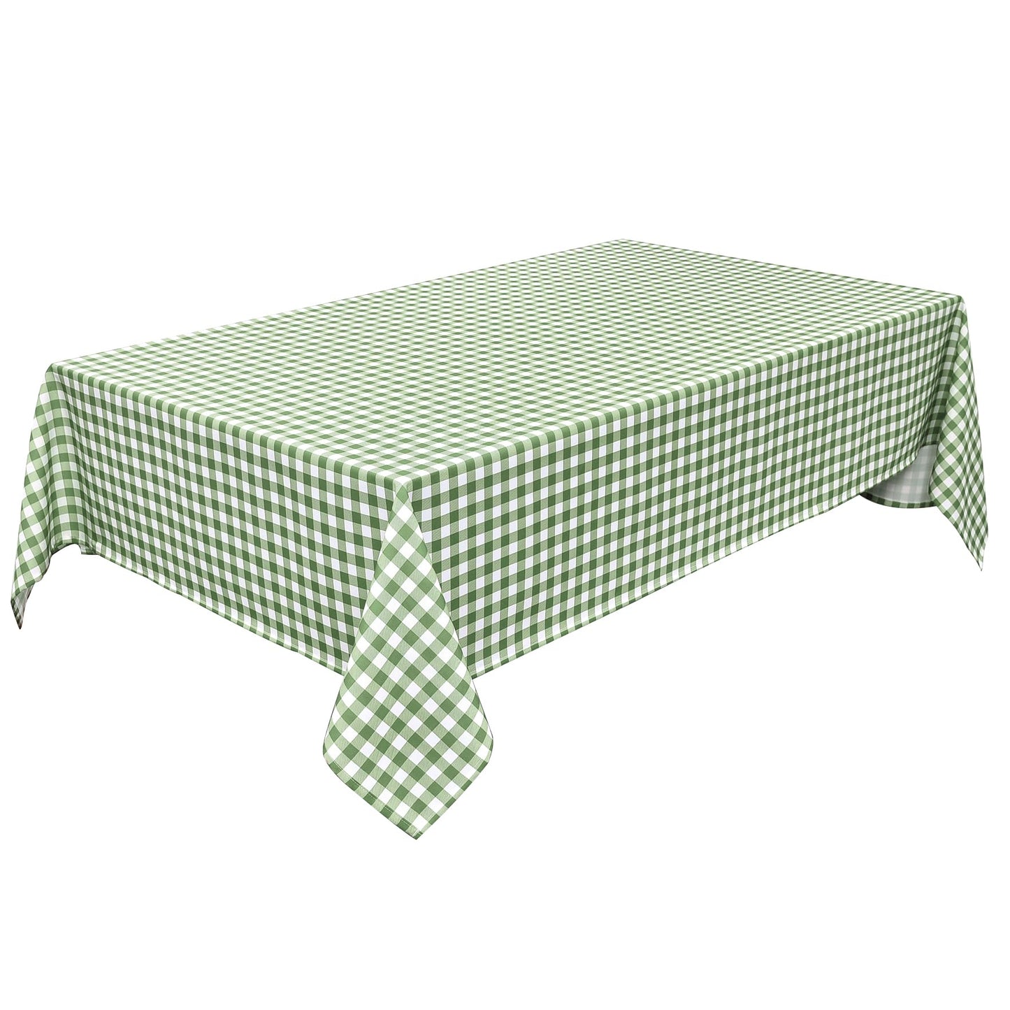 Waterproof Checkered Tablecloth Fabric - Rectangle 58x84 Inch Classic Gingham Buffalo Plaid Table Cloth for Indoor/Outdoor Use - Washable Table Cover for Kitchen, BBQs, and Parties