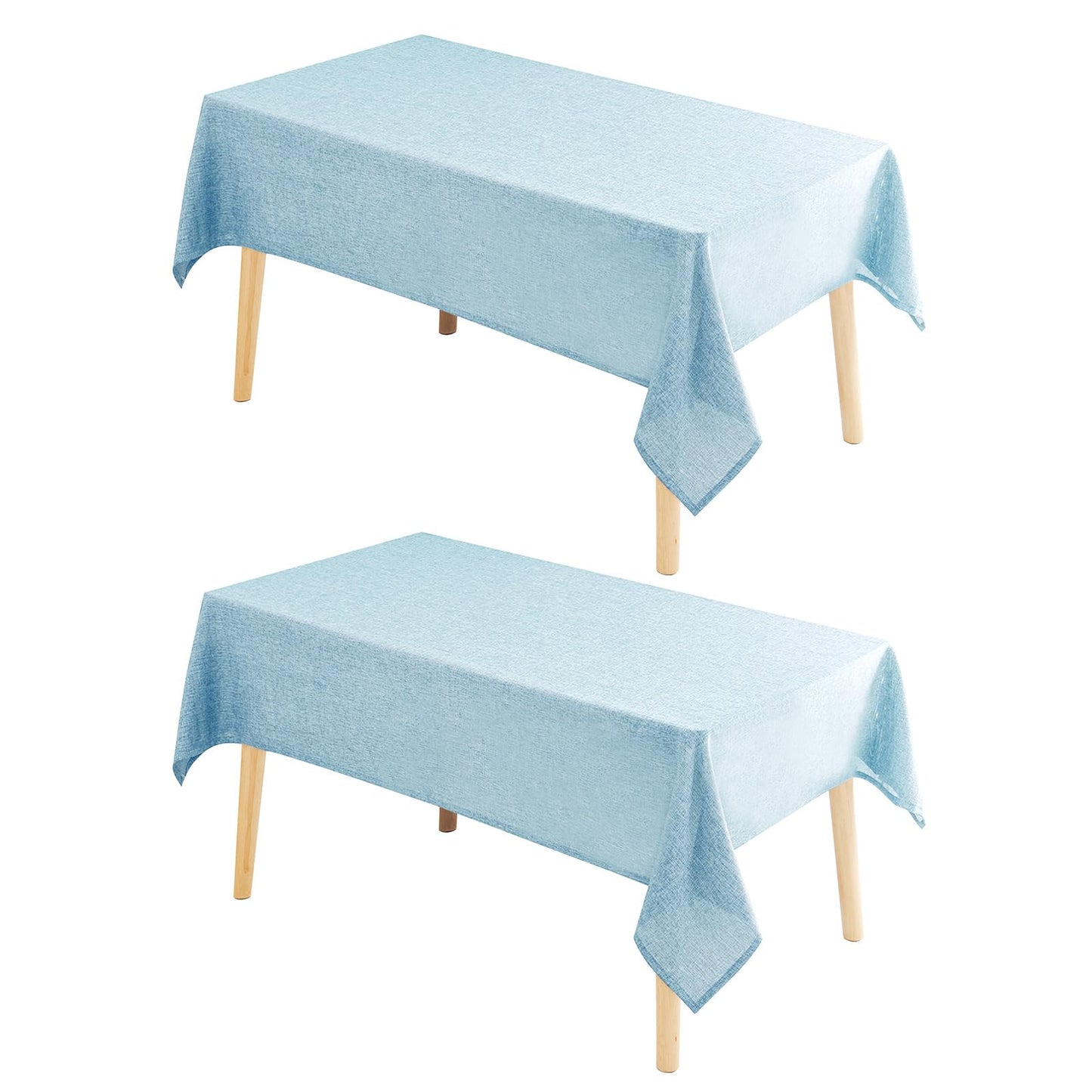 Beige Faux Linen Rectangle Tablecloth 60 x 102 Inch for Dining Room | Linen Texture Table Cover, Wrinkle and Stain Resistant, Durable and Washable Table Cloth for Kitchen Party Home Decor