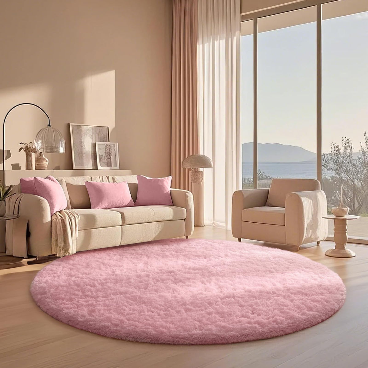 Ophanie Area Rugs for Living Room Bedroom, Washable Non-Slip Fluffy Soft Grey Shag Carpet, Indoor Floor Gray 4x6 Fuzzy Shaggy Living Room Plush Rug for Kids Home Dorm Decor Aesthetic