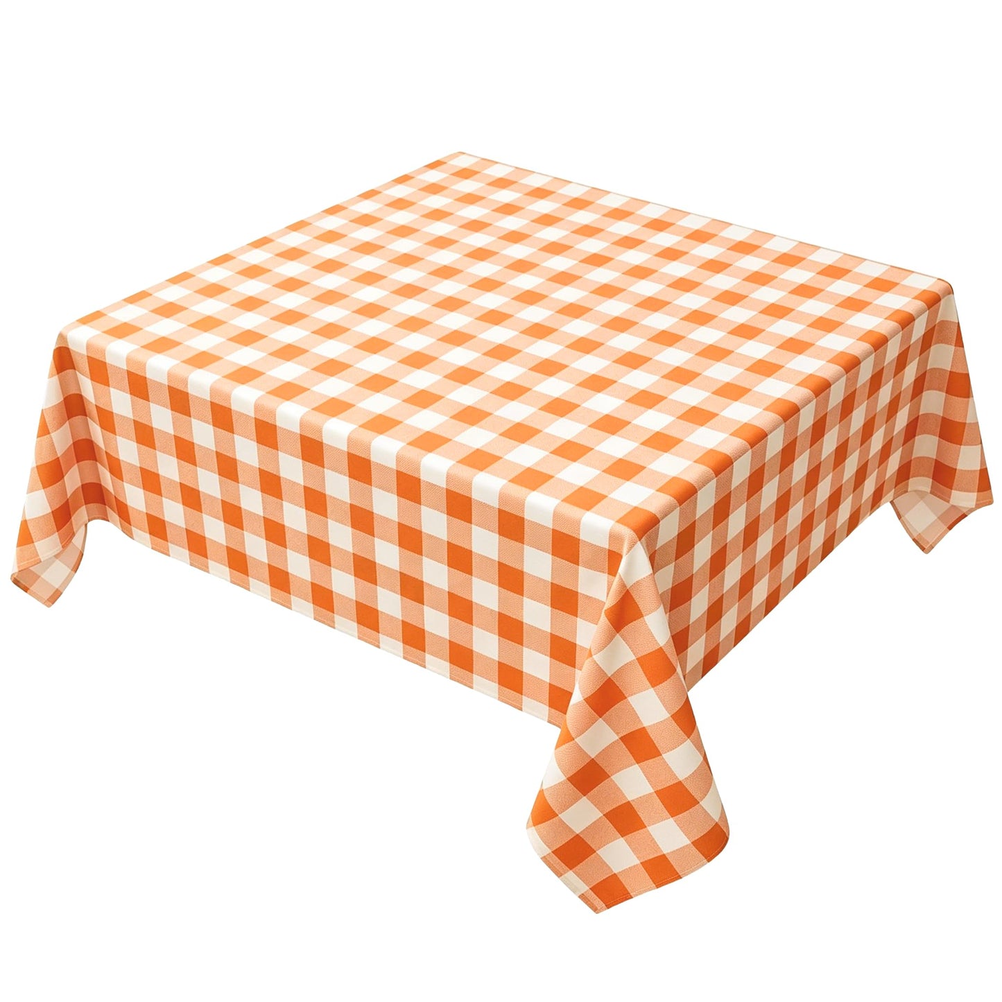 Waterproof Checkered Tablecloth Fabric - Rectangle 58x84 Inch Classic Gingham Buffalo Plaid Table Cloth for Indoor/Outdoor Use - Washable Table Cover for Kitchen, BBQs, and Parties