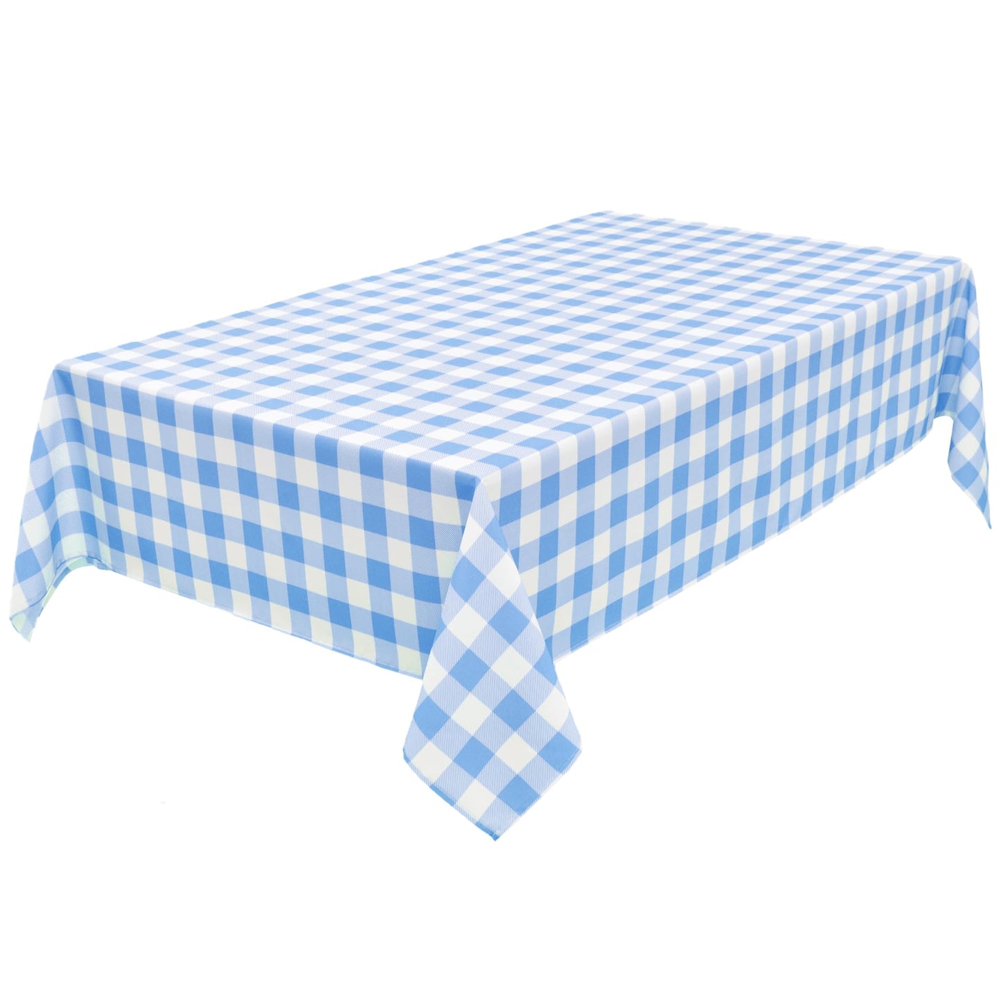 Waterproof Checkered Tablecloth Fabric - Rectangle 58x84 Inch Classic Gingham Buffalo Plaid Table Cloth for Indoor/Outdoor Use - Washable Table Cover for Kitchen, BBQs, and Parties