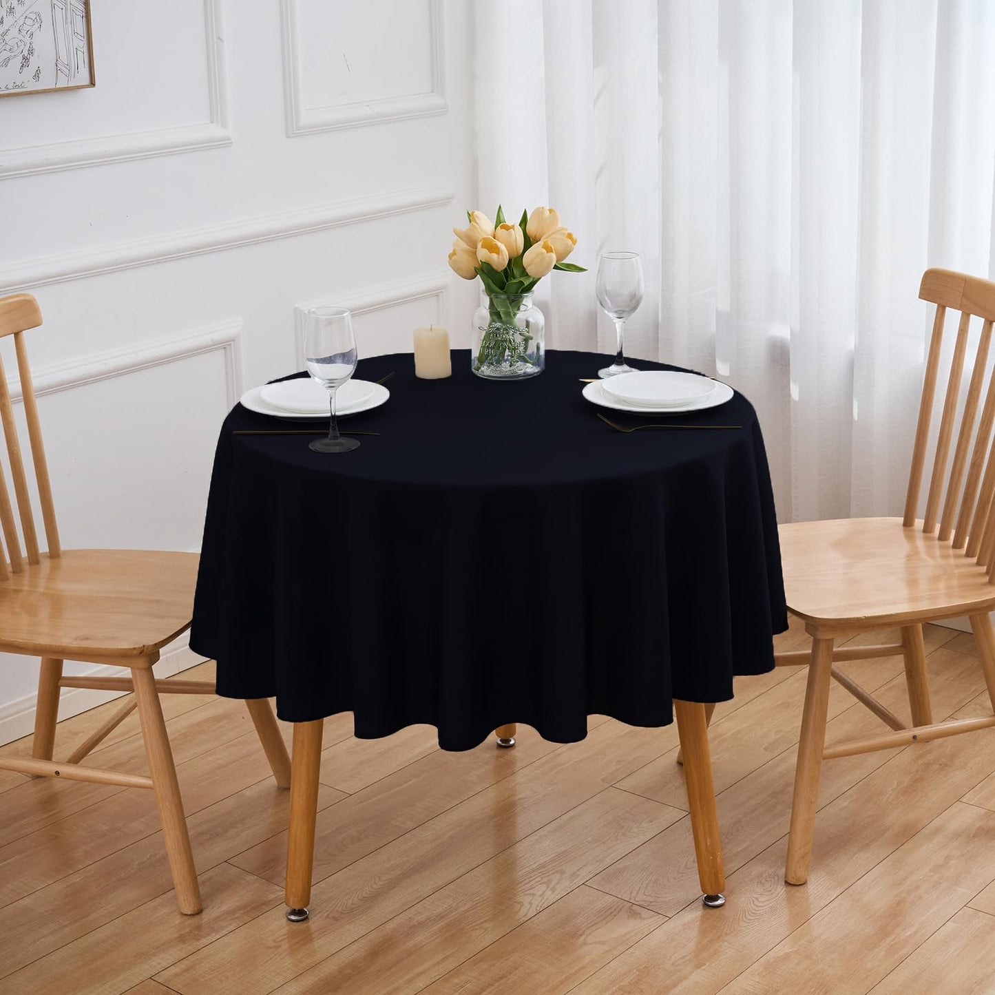 FINDYOU 10 Pack White Table Cloth Rectangle Table 60 x 102 Inch Tablecloths for 6 Foot Rectangle Tables. Stain and Winkle Resistant Polyester Washable White TableCloths for Parties Wedding Dining