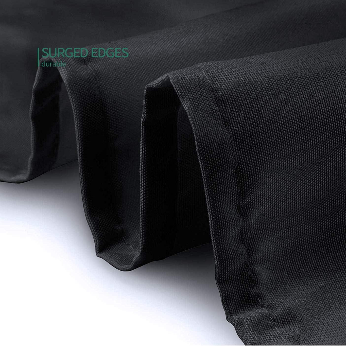 Surmente 10 Pack 132 Inch Black Tablecloths for Round Tables | Dining Table Cover Protector, Wrinkle Free, Washable Polyester Fabric, Round Table Cloth for Wedding, Banquet, Restaurant