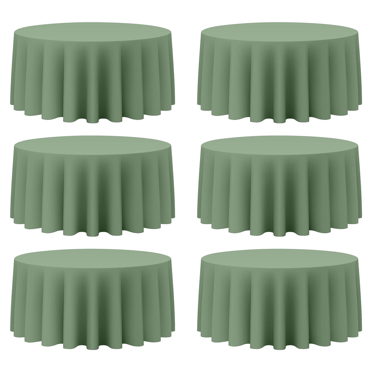 BRILLMAX 4 Pack Ivory Round Tablecloths 108 Inch for 48" Tables | 150 GSM Polyester Fabric, Floor Length Drop, Water, Stain & Wrinkle Resistant Cloth Cover for Wedding Reception Banquet Party