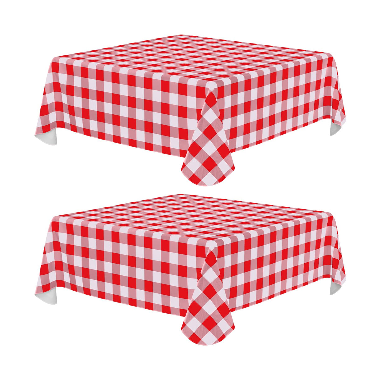 Rectangle Waterproof Vinyl Table Cloth, Buffalo Flannel Backed Tablecloth, Wipeable Plastic Table Cover for Dinner, Kitchen, Outdoor (60" x 84", Black and White)