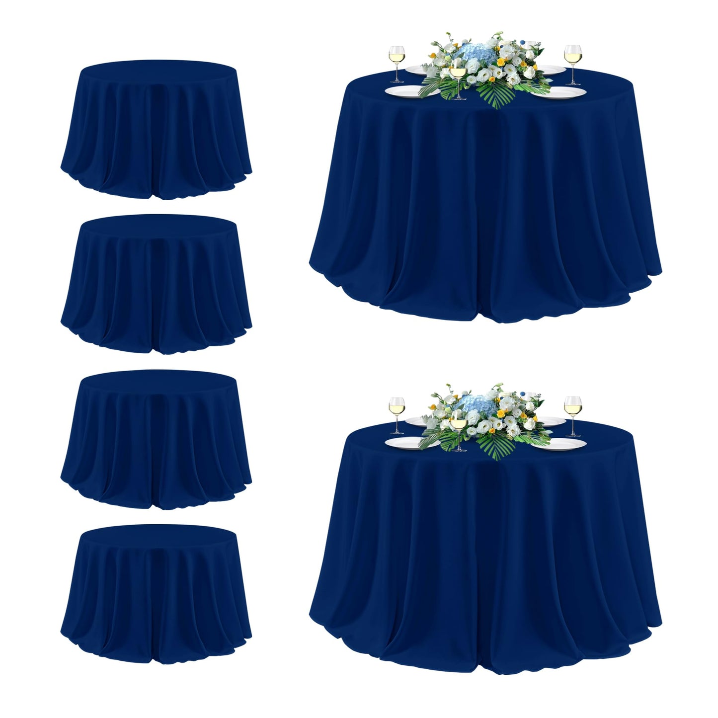 sancua 2 Pack White Table Cloth 60x102 Inch for 6 Feet Rectangle Tables | Stain and Wrinkle Resistant Washable Polyester Tablecloth Cover for Dining Tables, Wedding Buffet Parties and Camping