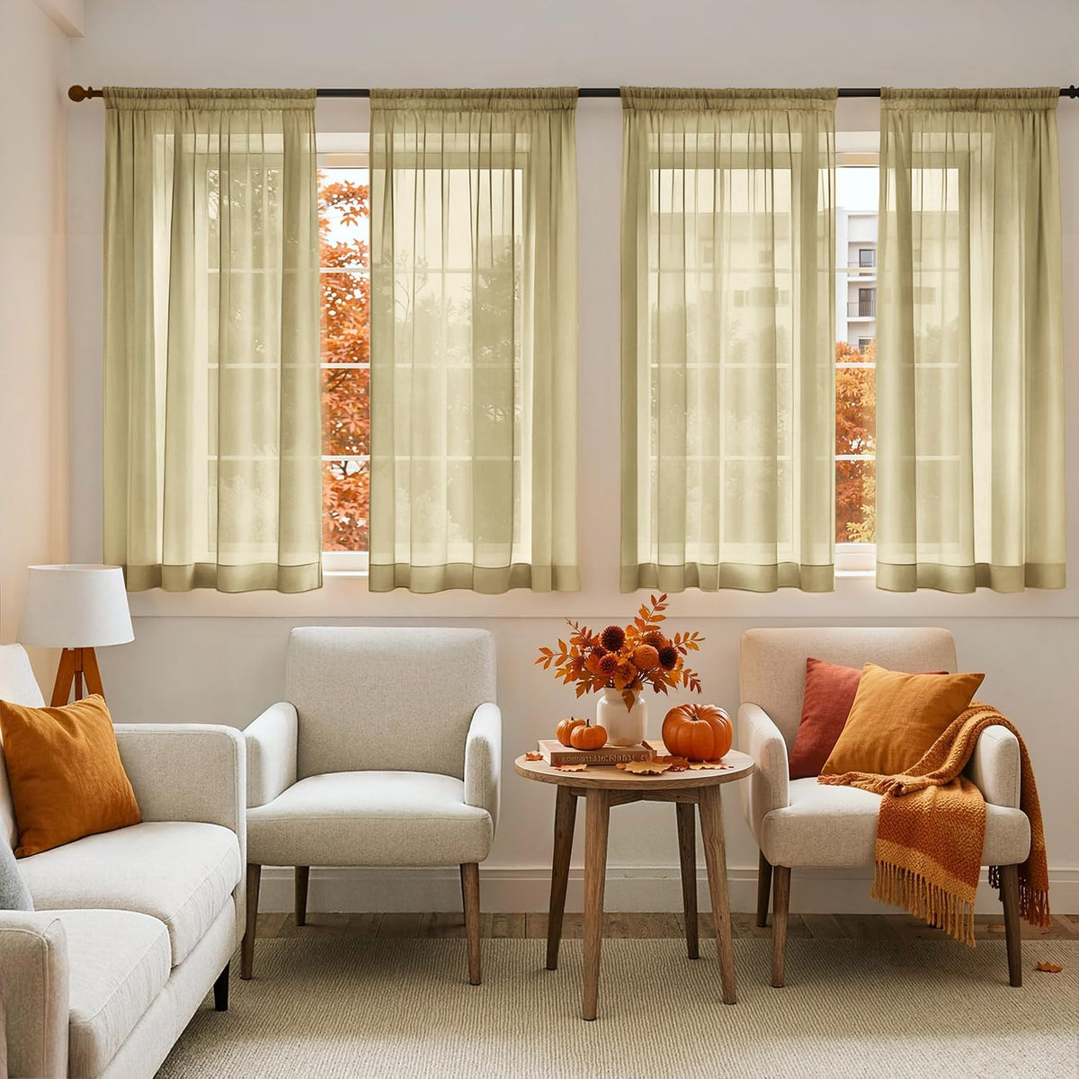 MIULEE Black Sheer Curtains 84 Inches Long 4 Panels 42 x 84 Inches | Light Filtering, Rod Pocket, Voile Drapes, Living Room, Bedroom, Window Treatments