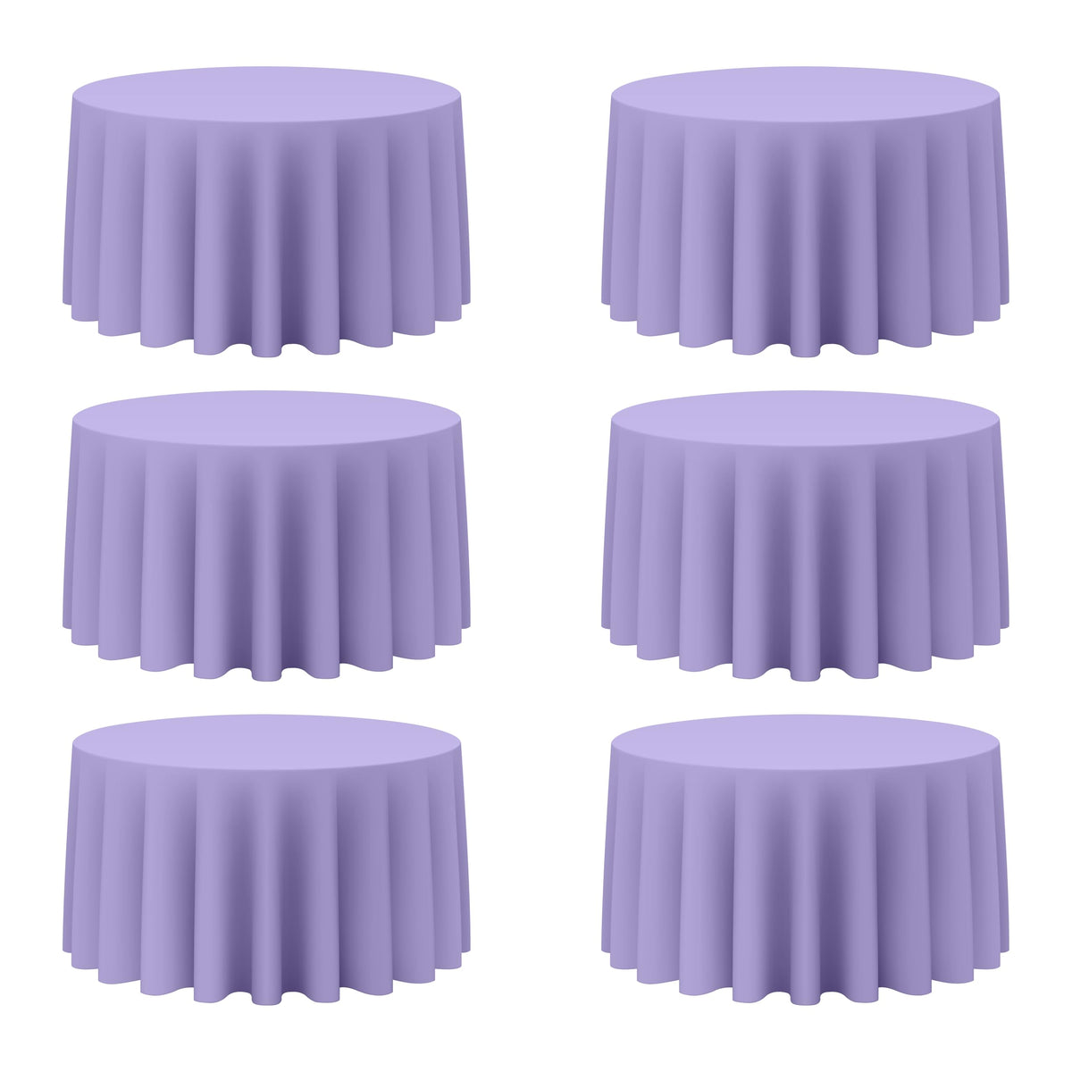BRILLMAX 4 Pack Ivory Round Tablecloths 108 Inch for 48" Tables | 150 GSM Polyester Fabric, Floor Length Drop, Water, Stain & Wrinkle Resistant Cloth Cover for Wedding Reception Banquet Party