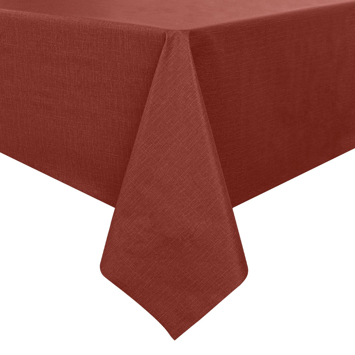 Romanstile 100% Waterproof PVC Tablecloth Rectangle, Outdoor Oil Spill Proof Stain Resistant Vinyl Table Cloth, Wipe Clean Plastic Table Covers for Kitchen/Dining/Parties - 54 x 78 Inch, Light Grey