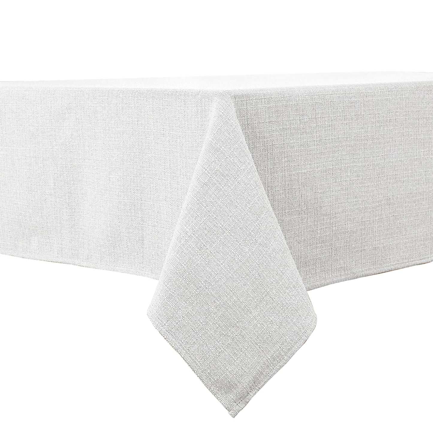 BALCONY & FALCON Rectangle Table Cloth Waterproof Beige 156"x90" | Rectangular Washable Wrinkle Resistant Table Cloth Linen Fabric Tablecloths for Dining Party Kitchen Wedding and Outdoor Use