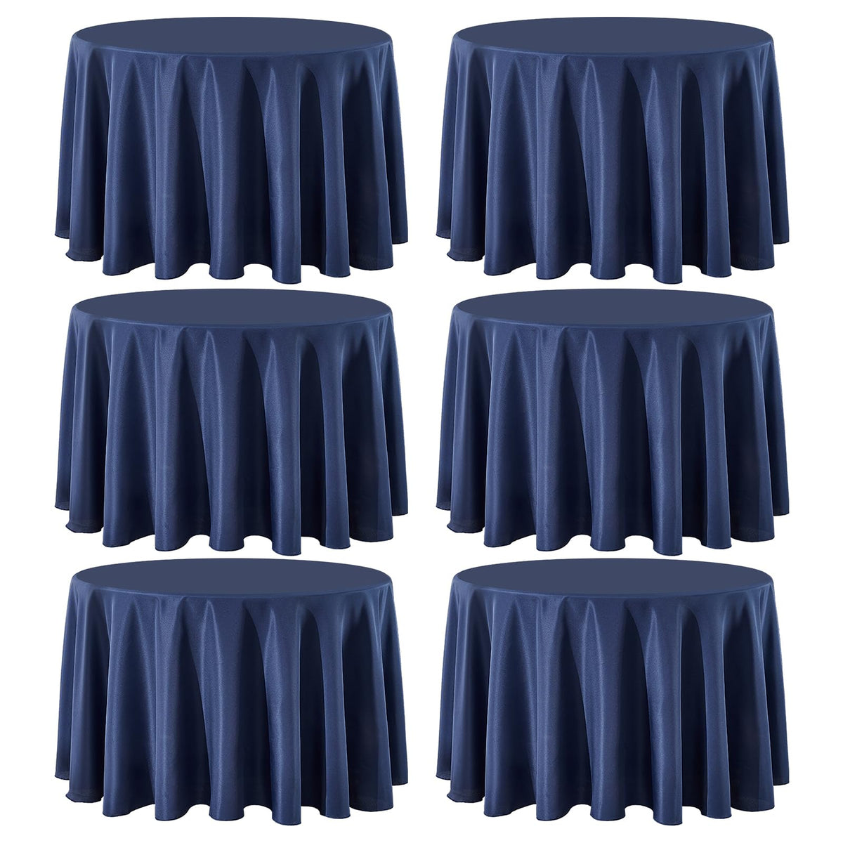 8 Pack Ivory Round Tablecloths 120 Inch for Dining Tables | Washable Decorative Linen Polyester Table Cover for Banquets Buffets Parties and Weddings