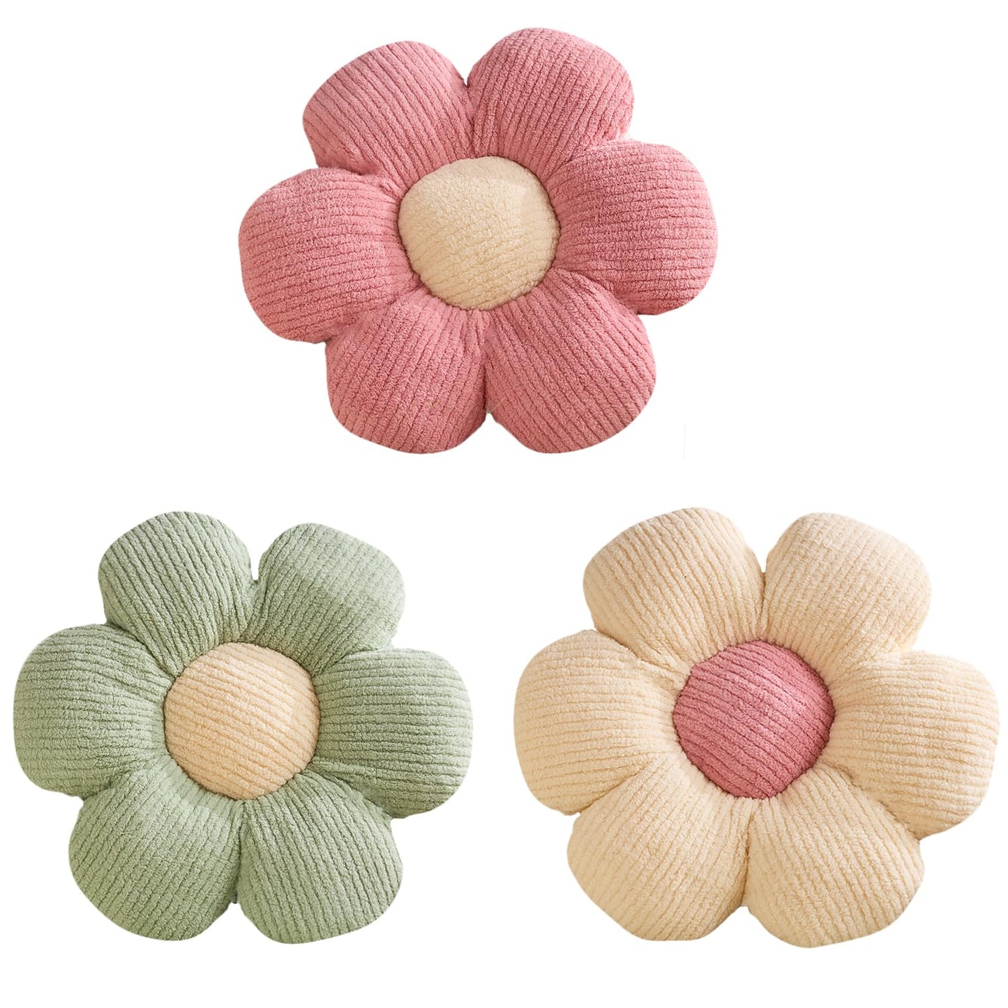 XIAIJIA Flower Pillow, Pink Daisy Throw Pillows, Flower Cushion 15.7 Inch | Decorative pillows, cute flower shaped pillow, flower pillows for bed, floral cushions, decor for bedroom, couch, sofa