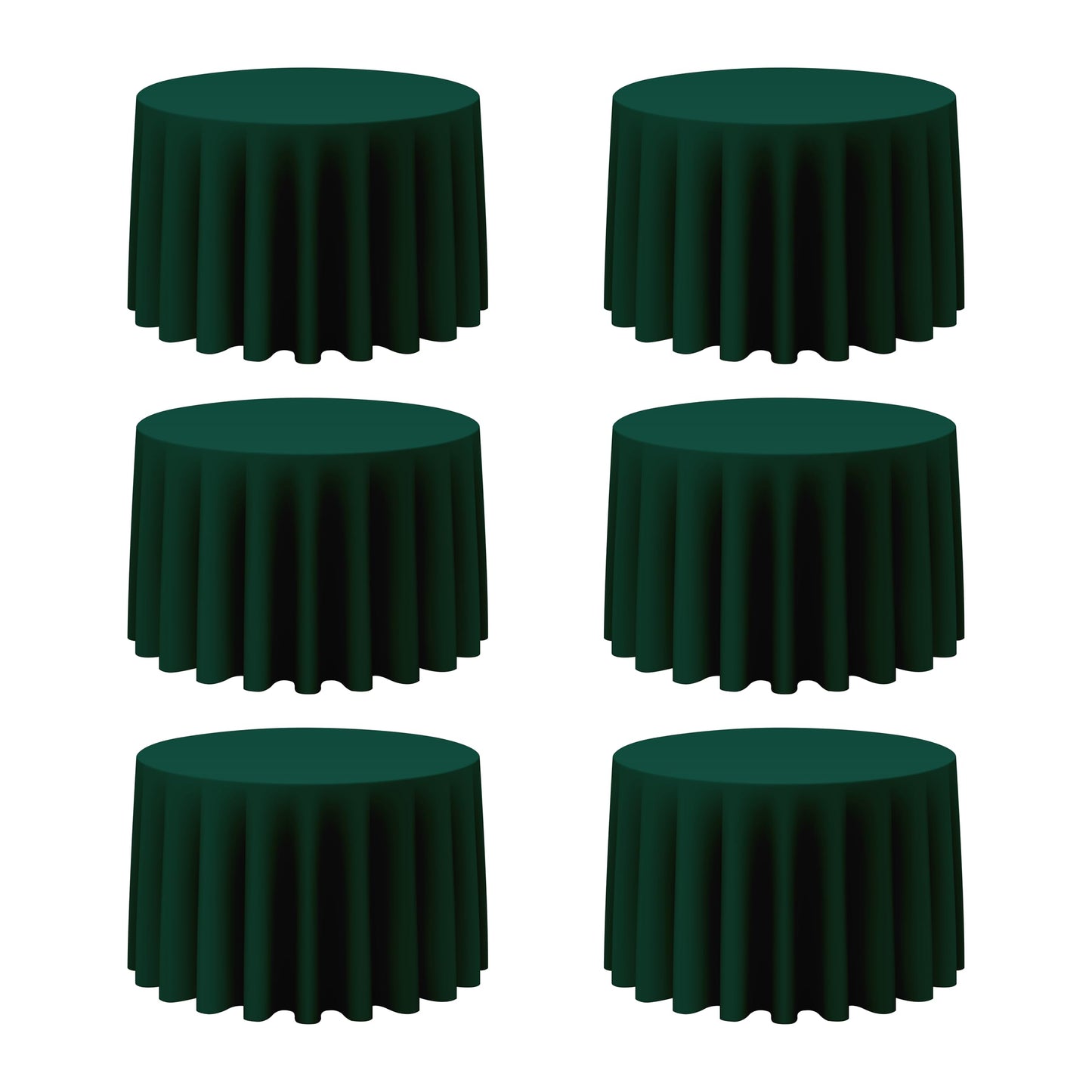 BRILLMAX 4 Pack Ivory Round Tablecloths 108 Inch for 48" Tables | 150 GSM Polyester Fabric, Floor Length Drop, Water, Stain & Wrinkle Resistant Cloth Cover for Wedding Reception Banquet Party