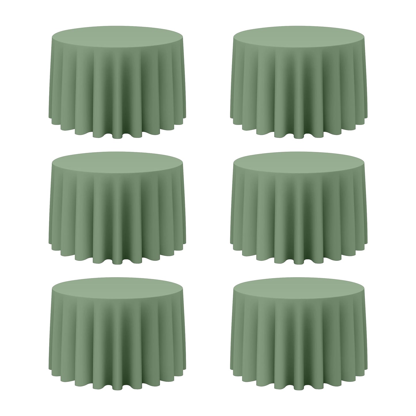 BRILLMAX 4 Pack Ivory Round Tablecloths 108 Inch for 48" Tables | 150 GSM Polyester Fabric, Floor Length Drop, Water, Stain & Wrinkle Resistant Cloth Cover for Wedding Reception Banquet Party