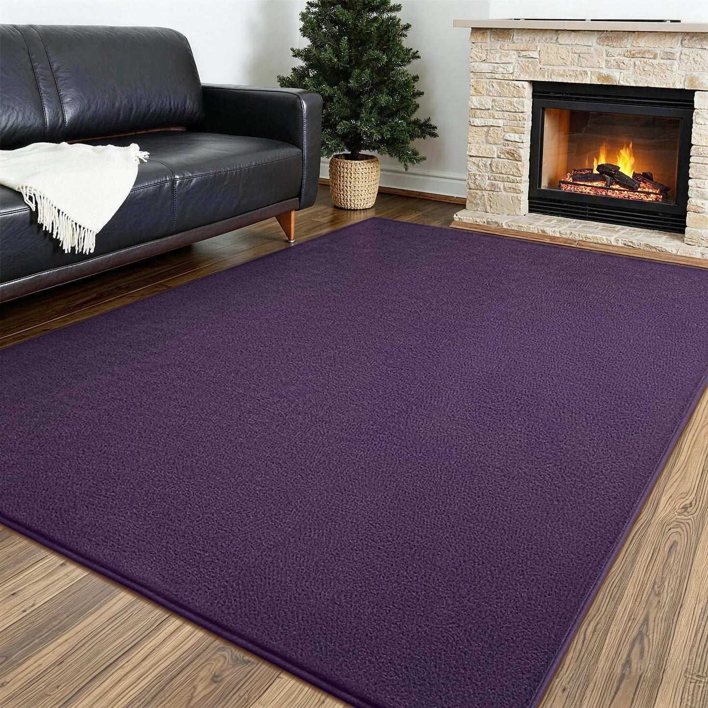 Vasofe Black Area Rugs for Living Room Bedroom, 4x6 Modern Memory Foam Rug | Thickened Throw Carpet, Super Soft Kids Boys Girls Rug, Non Slip Washable Carpets for Dorm Nursery Classroom Office Decor