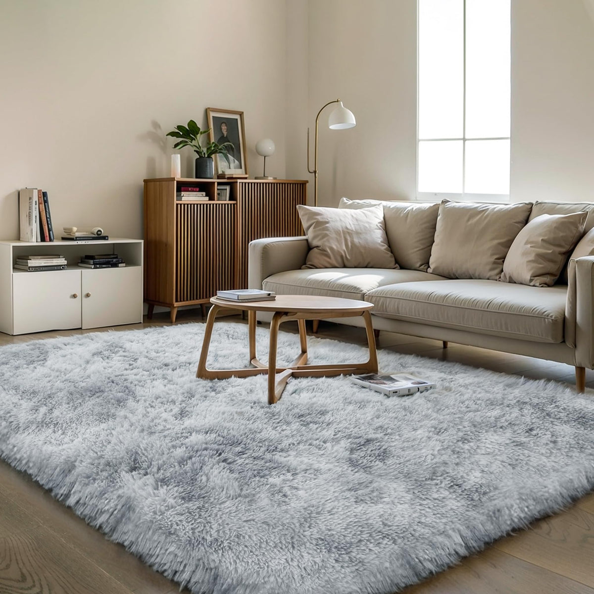 Pink Fluffy 4x6 Area Rugs for Bedroom Girls, Plush Washable Carpet | Area Rug for Kids Room, Nursery, Dorm Room, Non Slip Shaggy Floor Carpet