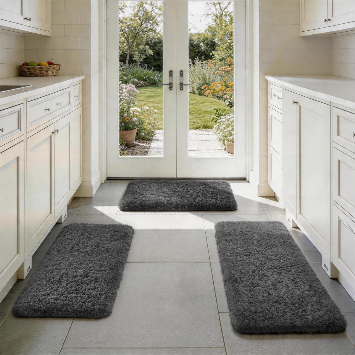 Ophanie 8x10 Area Rugs for Living Room, Washable Non-Slip Fluffy Soft Large Shag Bedroom Carpet, Ivory Big Indoor Nursery Rug, Carpets for Boy and Girls Room Dorm Decor with Over 99 pcs Pile fibers