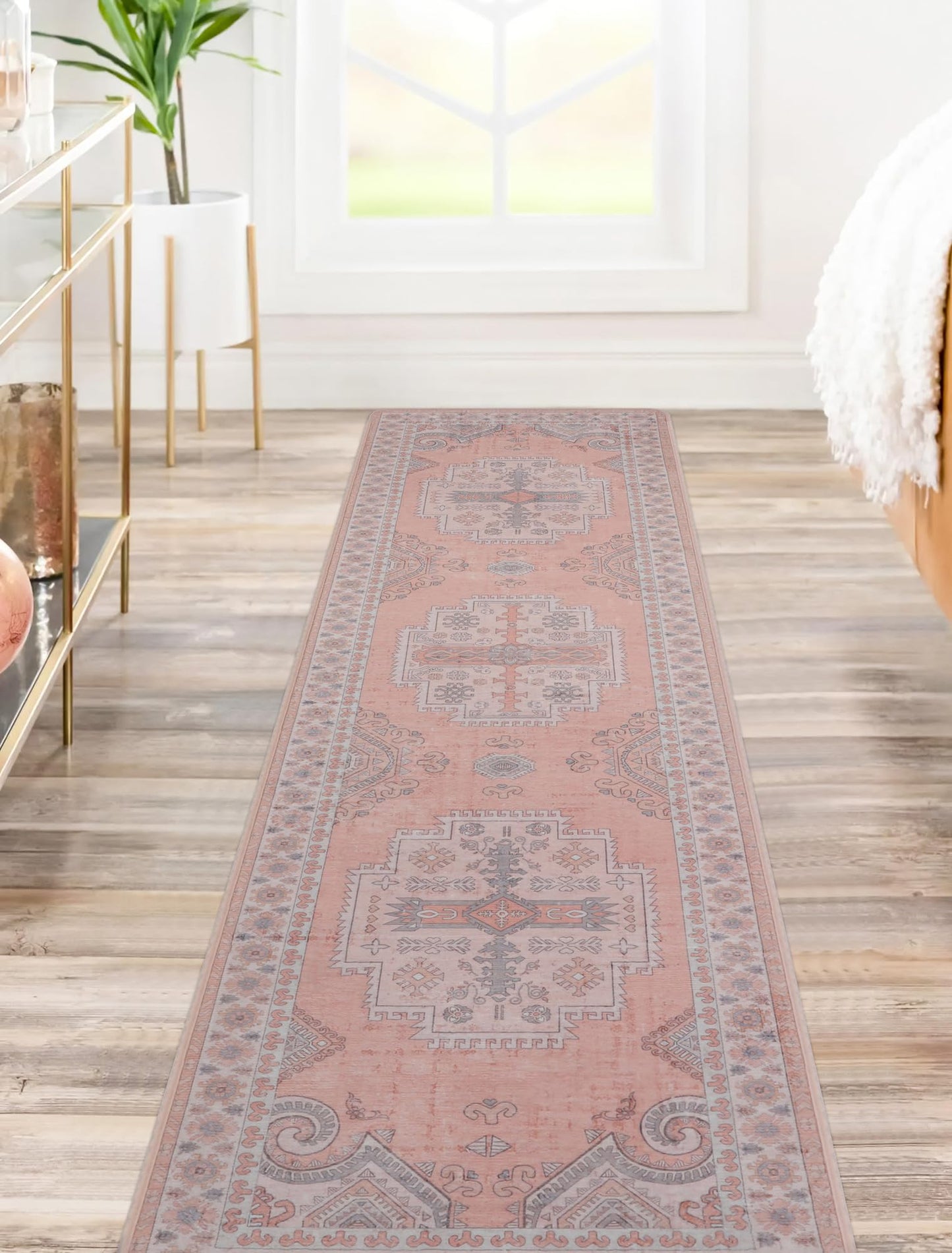 Washable Rugs 8x10 Area Rugs for Living Room,Bedroom,Dining Room Carpet | Ultra Soft Faux Wool,Kids & Pet Friendly,Machine Washable,Non-Slip & Non-Shedding,Large Vintage Low Pile Rug for Home Office