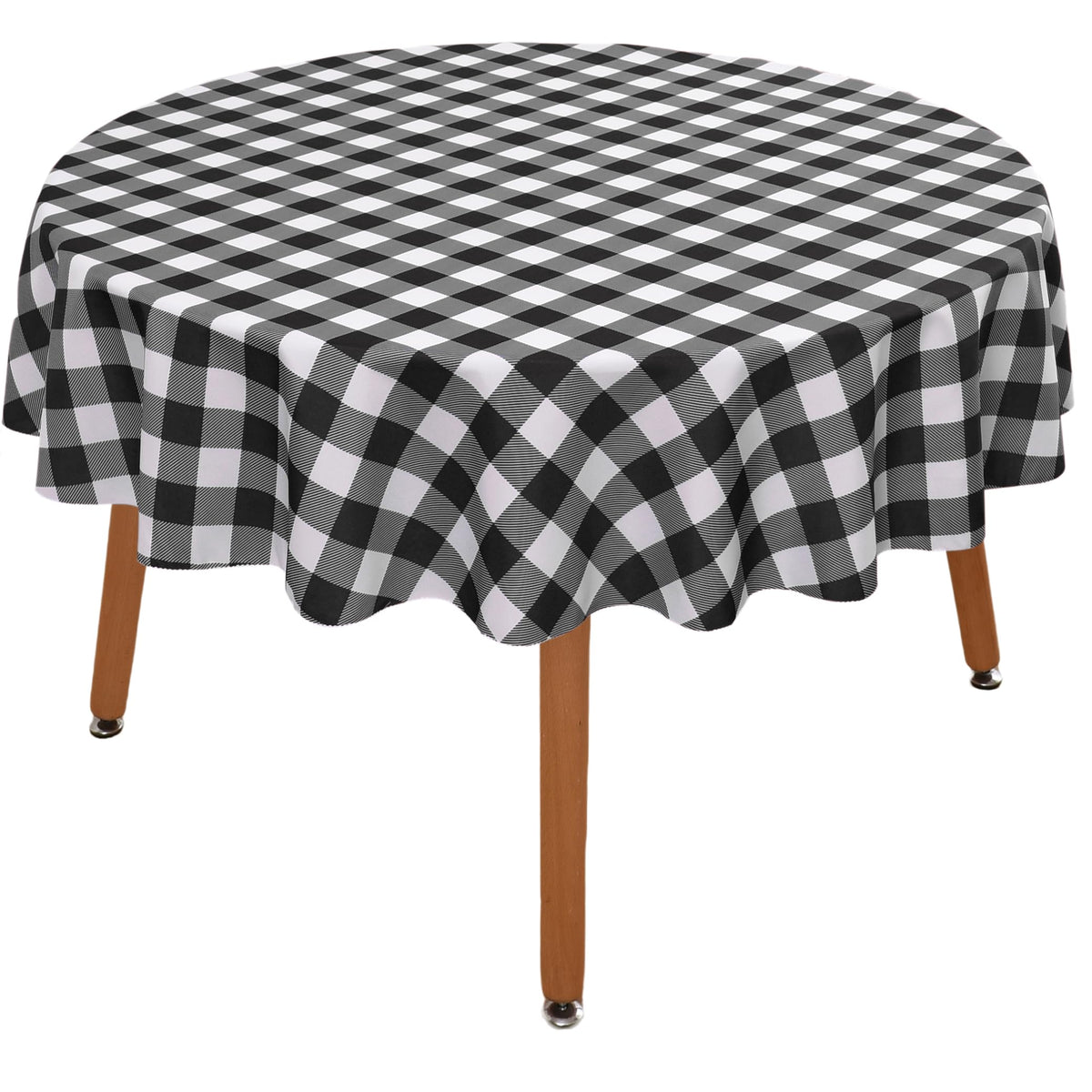 Waterproof Checkered Tablecloth Fabric - Rectangle 58x84 Inch Classic Gingham Buffalo Plaid Table Cloth for Indoor/Outdoor Use - Washable Table Cover for Kitchen, BBQs, and Parties