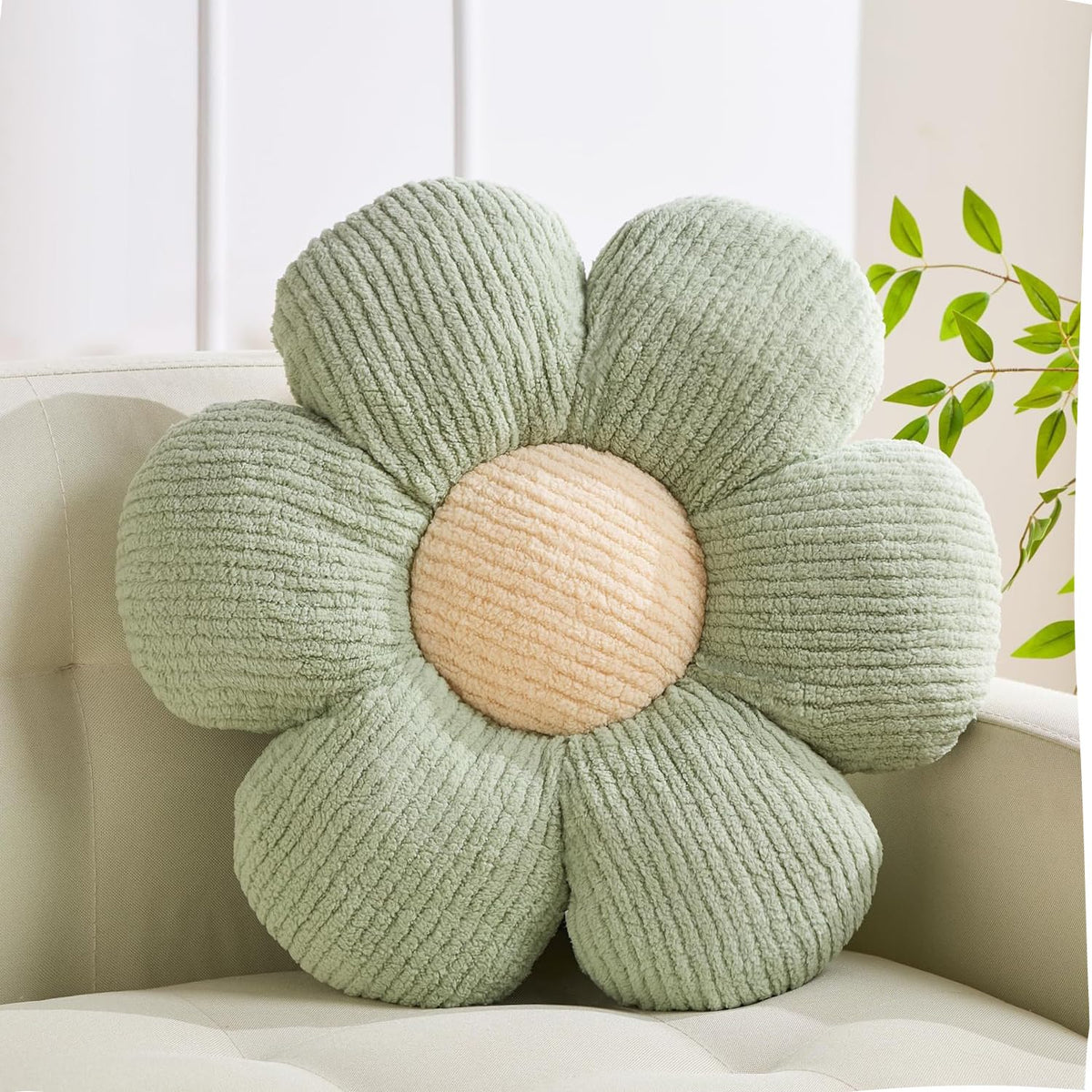 XIAIJIA Flower Pillow, Pink Daisy Throw Pillows, Flower Cushion 15.7 Inch | Decorative pillows, cute flower shaped pillow, flower pillows for bed, floral cushions, decor for bedroom, couch, sofa
