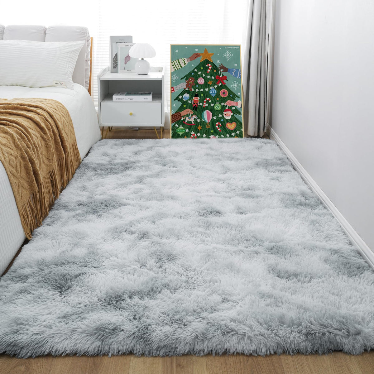 Pink Fluffy 4x6 Area Rugs for Bedroom Girls, Plush Washable Carpet | Area Rug for Kids Room, Nursery, Dorm Room, Non Slip Shaggy Floor Carpet