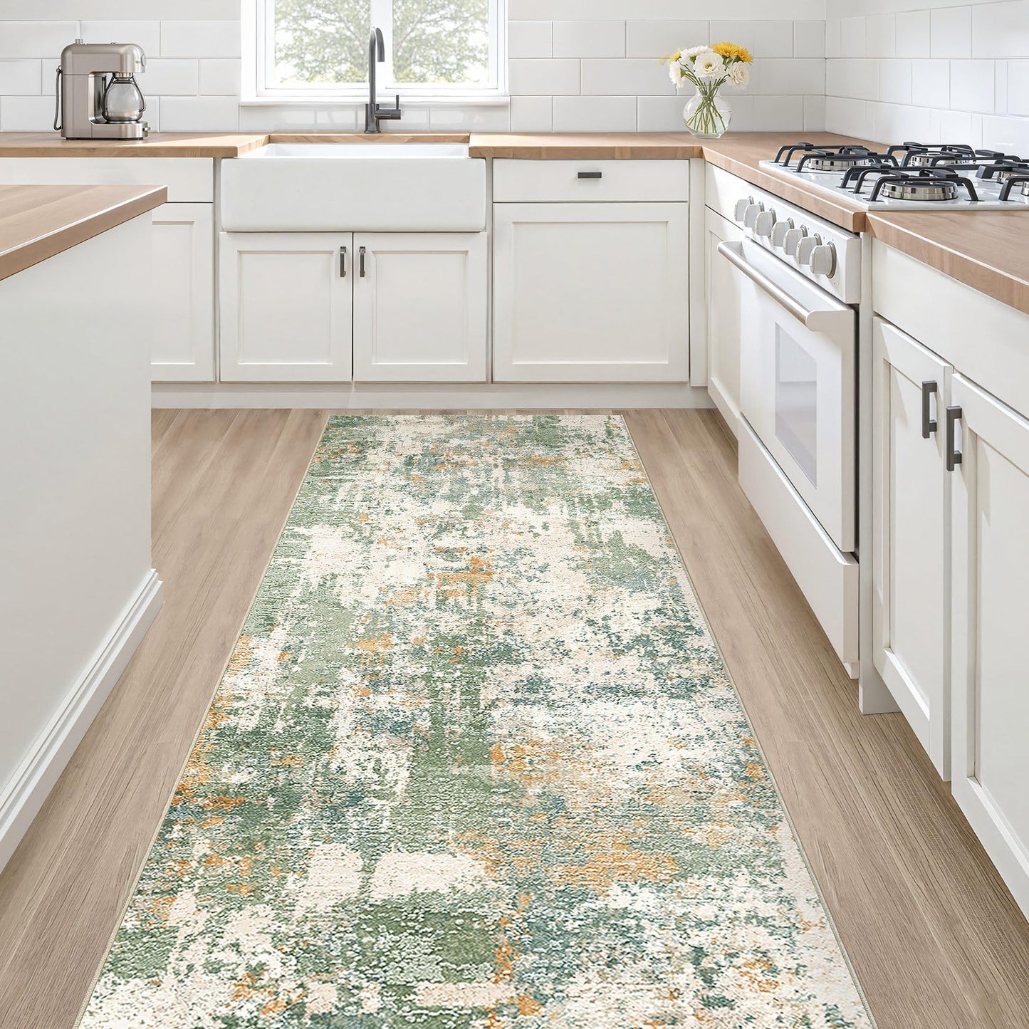 LOONGRUG Area Rug 5x7 Washable Neutral Modern Abstract Living Room Rugs | Soft Stain Resistant Non-Slip Indoor Carpet for Bedroom Nursery Playroom Dining Room Office Dorm Home