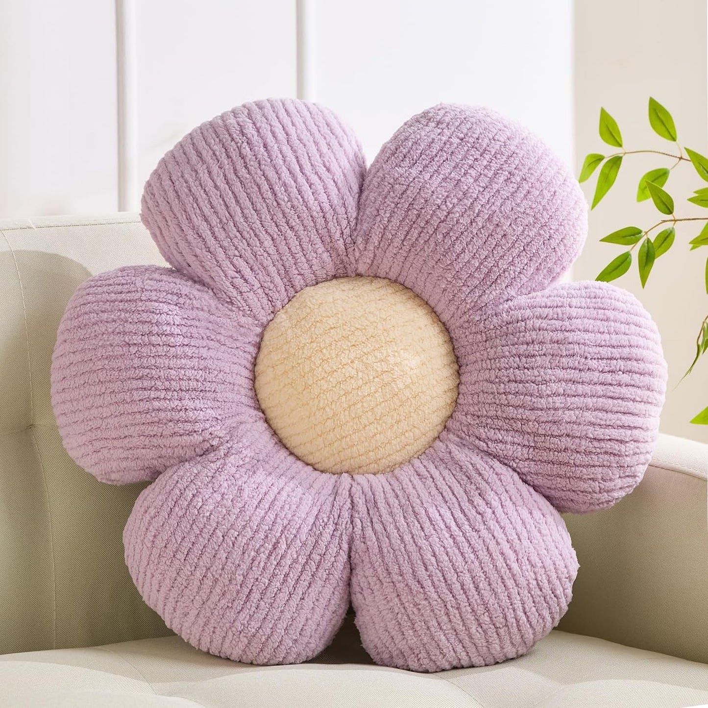XIAIJIA Flower Pillow, Pink Daisy Throw Pillows, Flower Cushion 15.7 Inch | Decorative pillows, cute flower shaped pillow, flower pillows for bed, floral cushions, decor for bedroom, couch, sofa