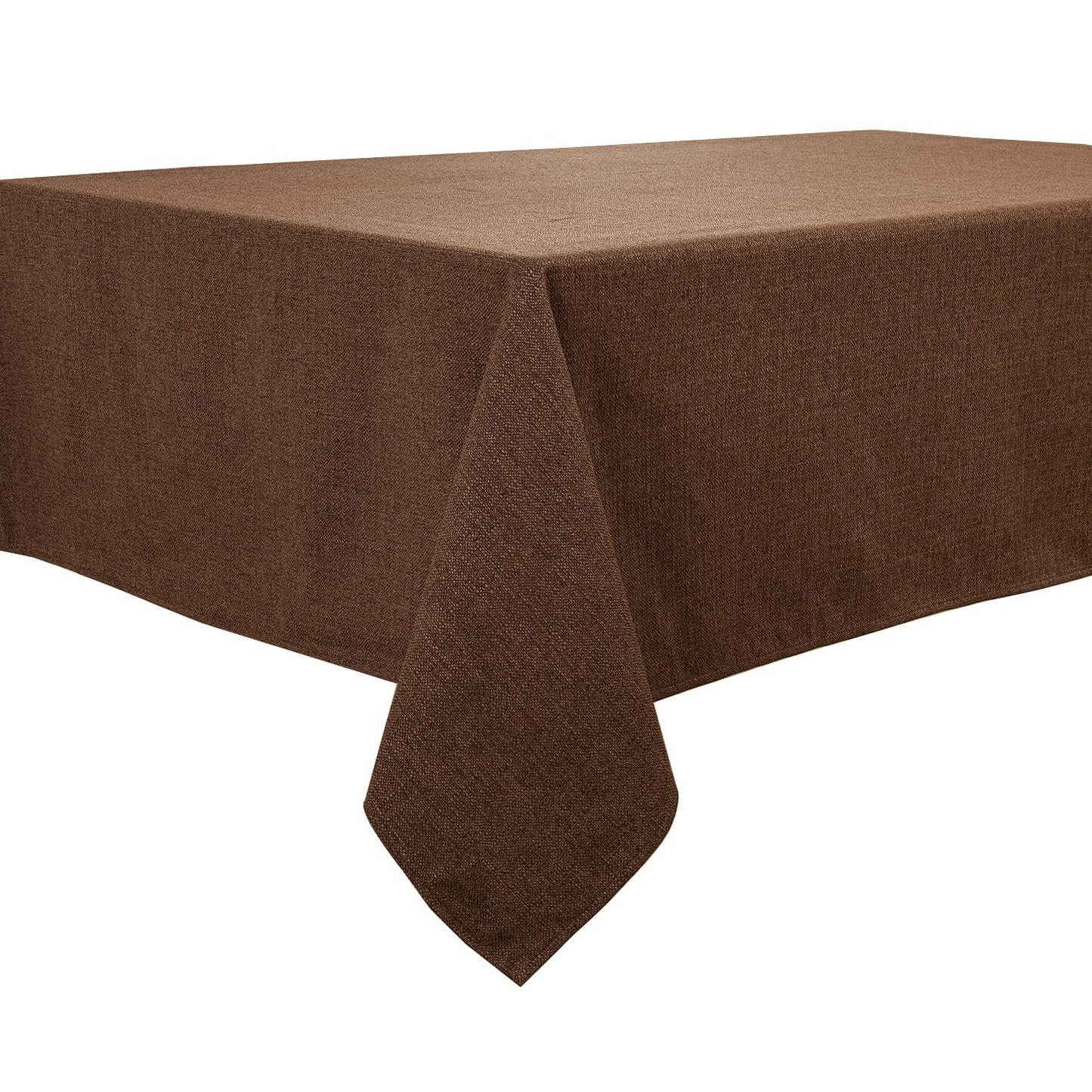 BALCONY & FALCON Rectangle Table Cloth Waterproof Beige 156"x90" | Rectangular Washable Wrinkle Resistant Table Cloth Linen Fabric Tablecloths for Dining Party Kitchen Wedding and Outdoor Use
