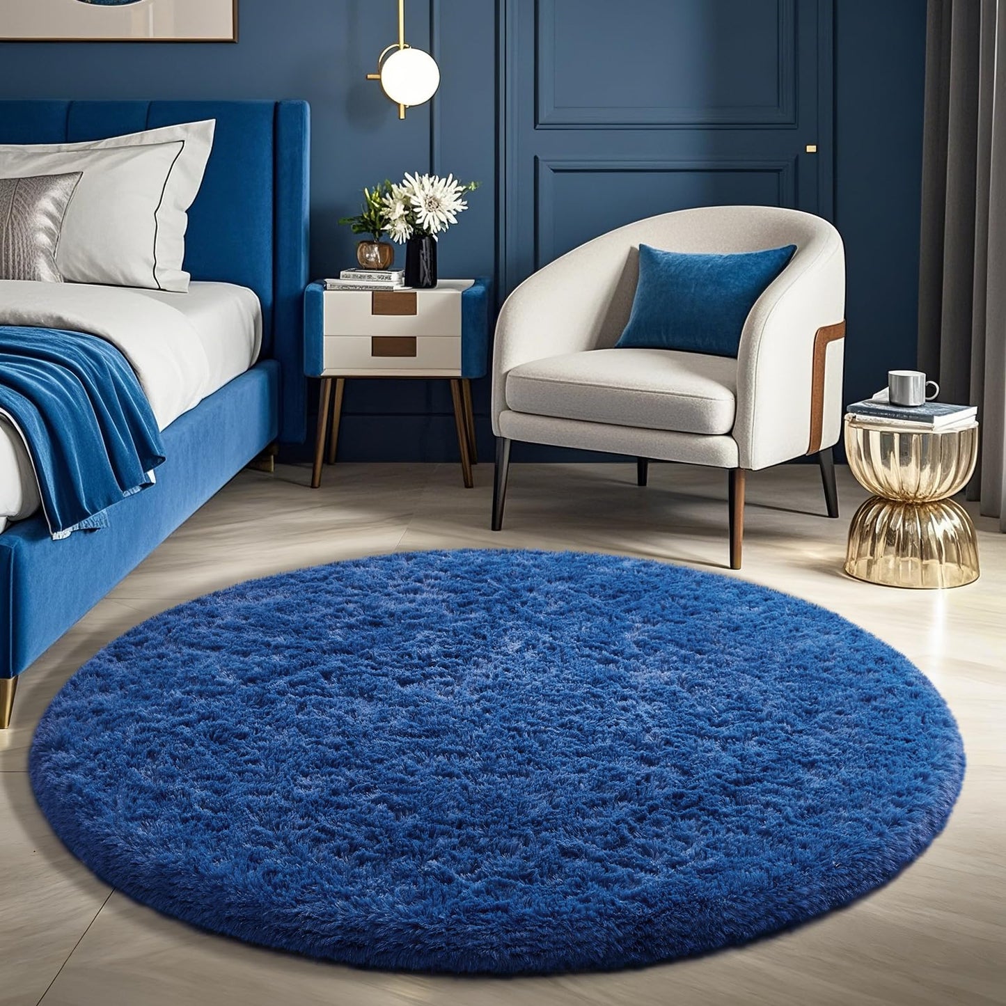 Ophanie 8x10 Area Rugs for Living Room, Washable Non-Slip Fluffy Soft Large Shag Bedroom Carpet, Ivory Big Indoor Nursery Rug, Carpets for Boy and Girls Room Dorm Decor with Over 99 pcs Pile fibers