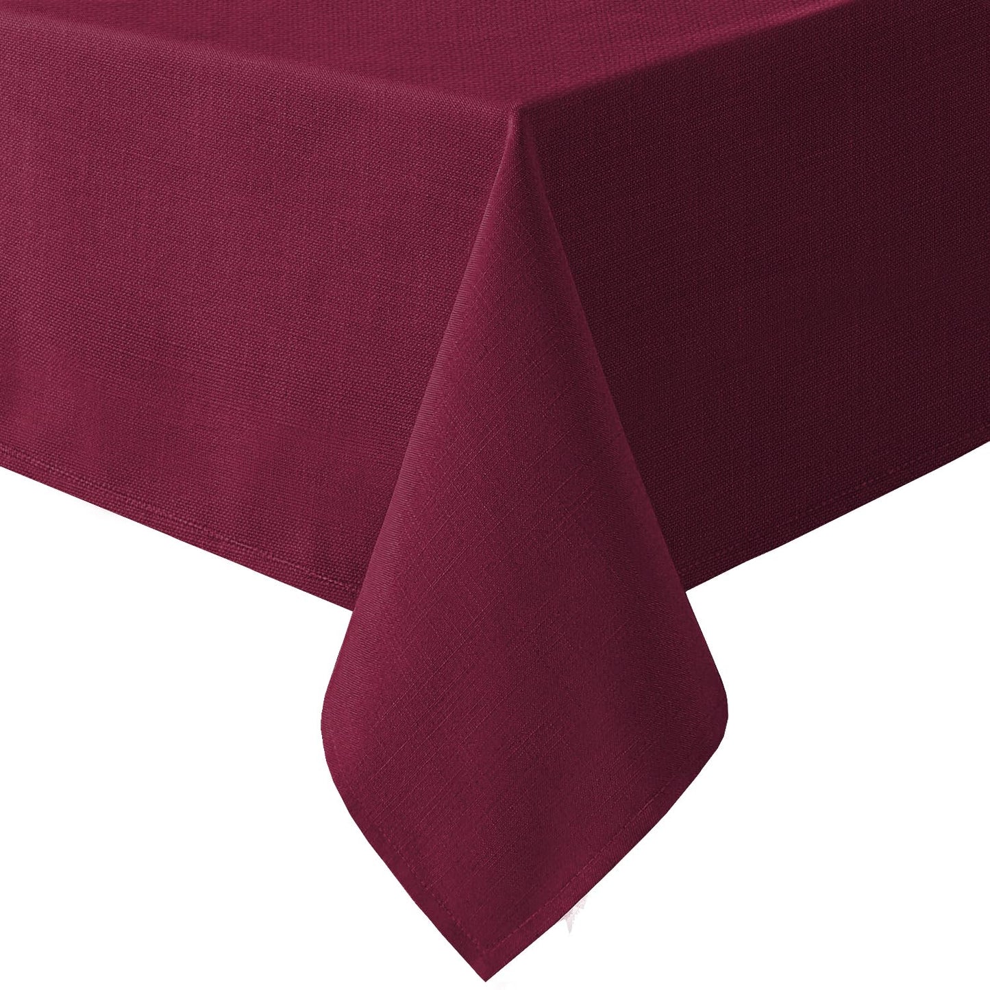 H.VERSAILTEX Linen Textured Table Cloths 60 x 120 Inch Premium Solid Tablecloth Spill-Proof Waterproof Table Cover for Dining Buffet Feature Extra Soft and Thick Fabric Wrinkle Free, Taupe